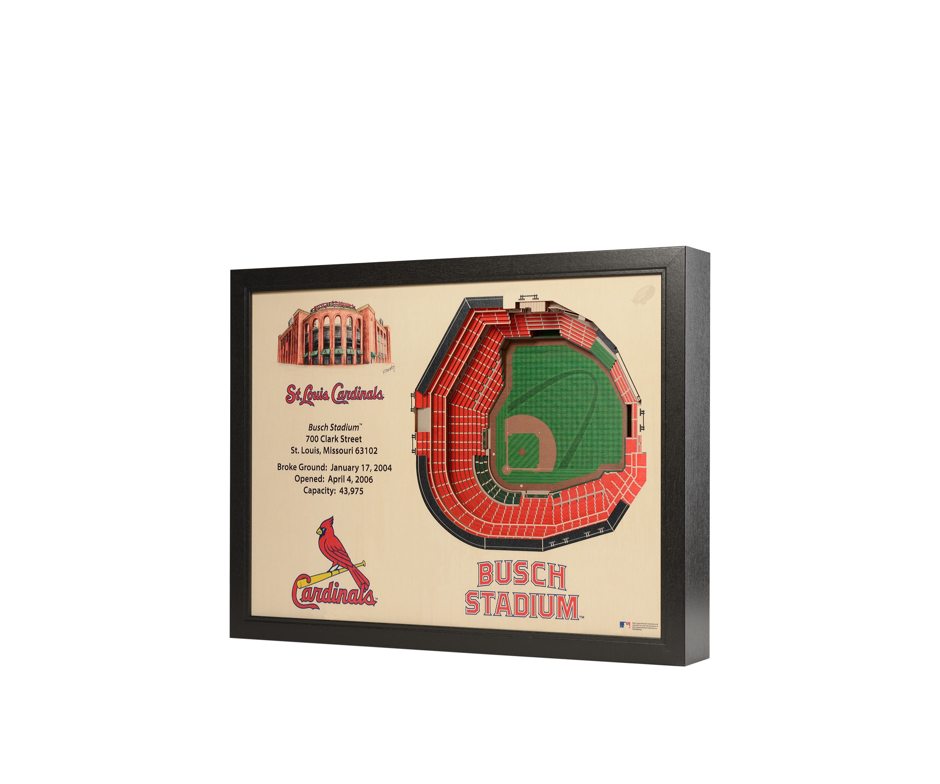 YouTheFan MLB St. Louis Cardinals 25-Layer StadiumViews 3D Wall Art - Busch Stadium
