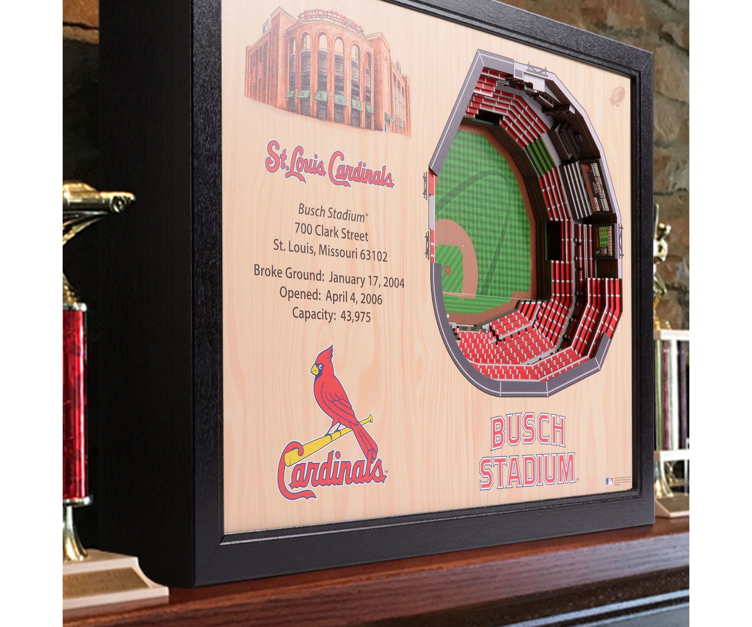 YouTheFan MLB St. Louis Cardinals 25-Layer StadiumViews 3D Wall Art - Busch Stadium