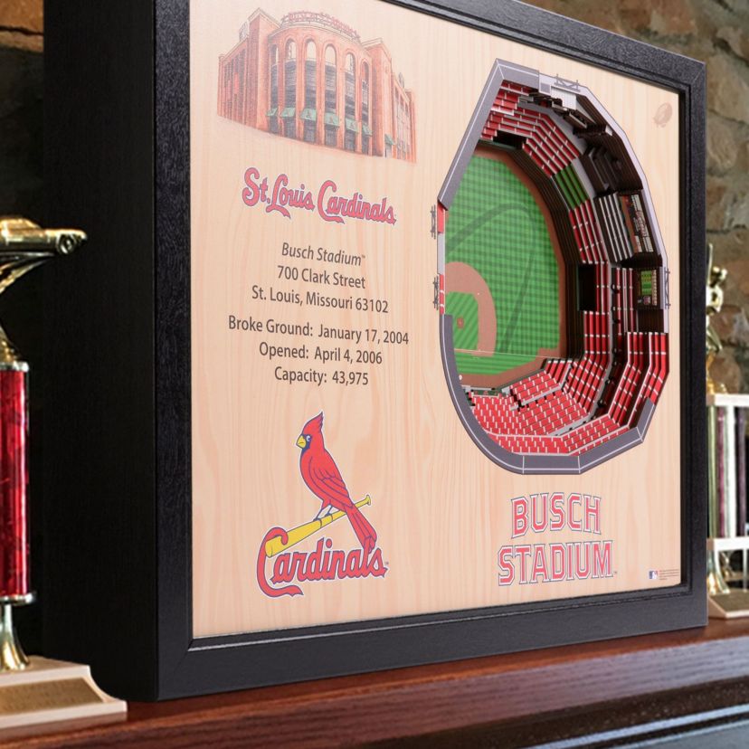 YouTheFan MLB St. Louis Cardinals 25-Layer StadiumViews 3D Wall Art - Busch Stadium