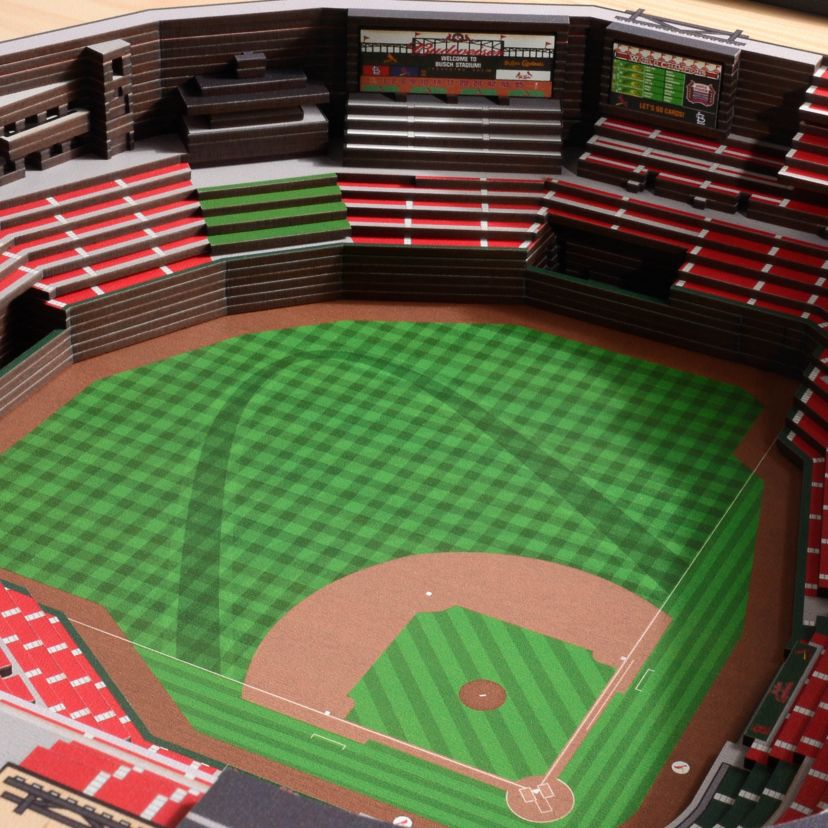 YouTheFan MLB St. Louis Cardinals 25-Layer StadiumViews 3D Wall Art - Busch Stadium