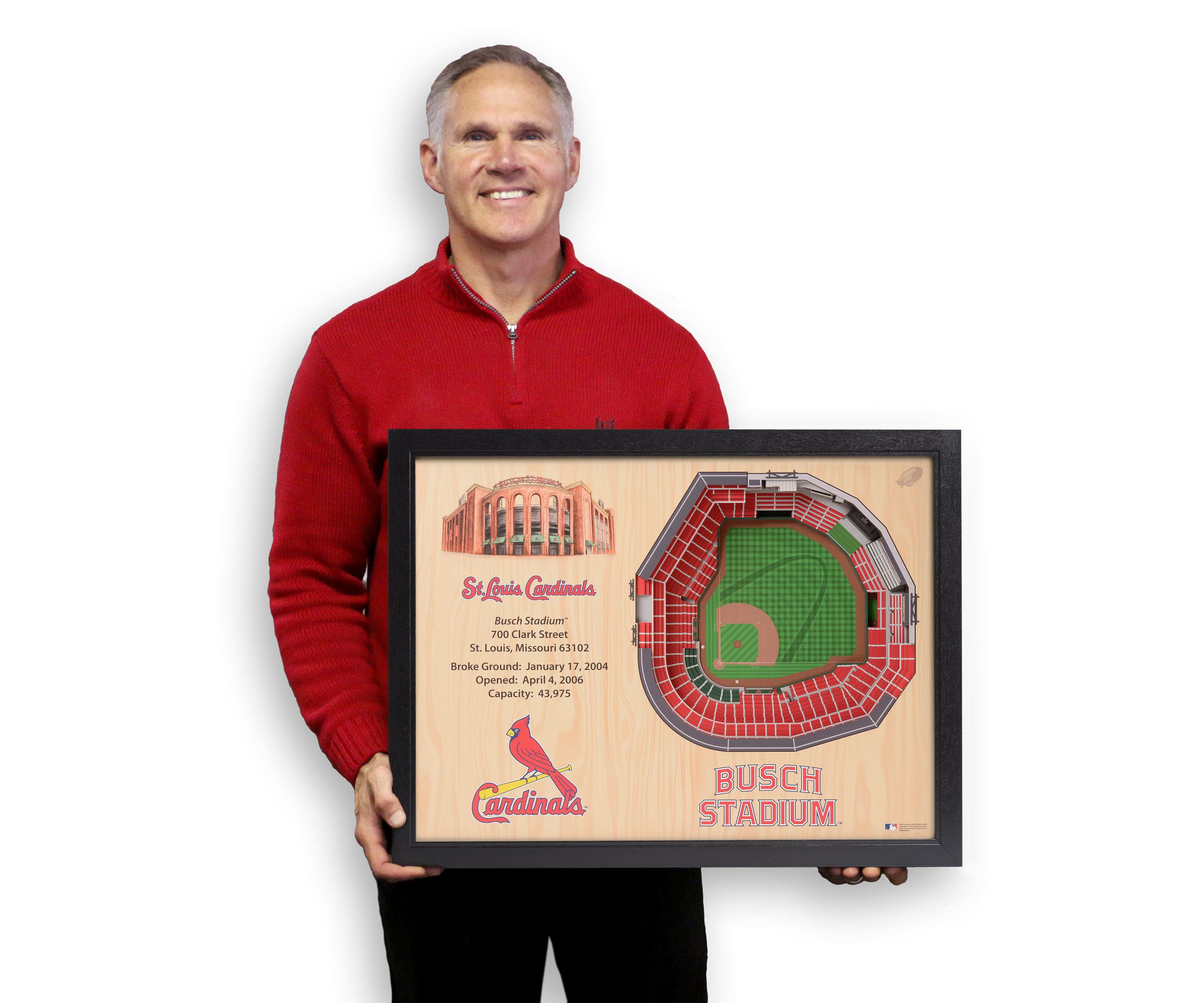 YouTheFan MLB St. Louis Cardinals 25-Layer StadiumViews 3D Wall Art - Busch Stadium