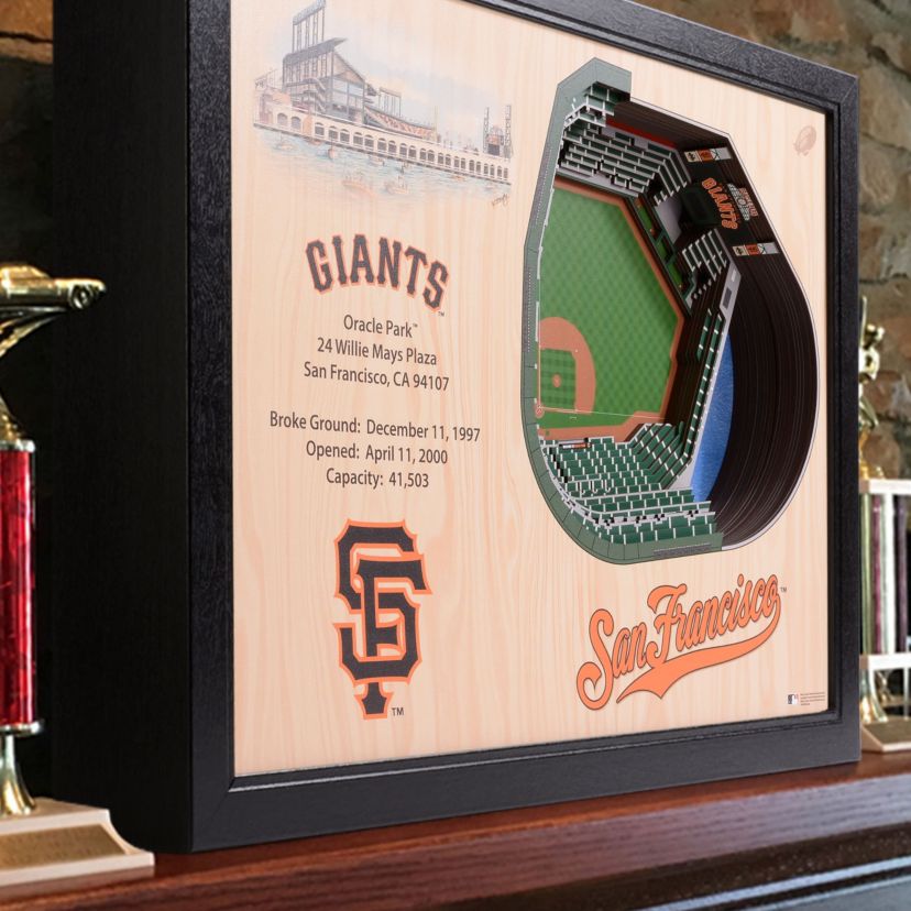 YouTheFan MLB San Francisco Giants 25-Layer StadiumViews 3D Wall Art - Oracle Park