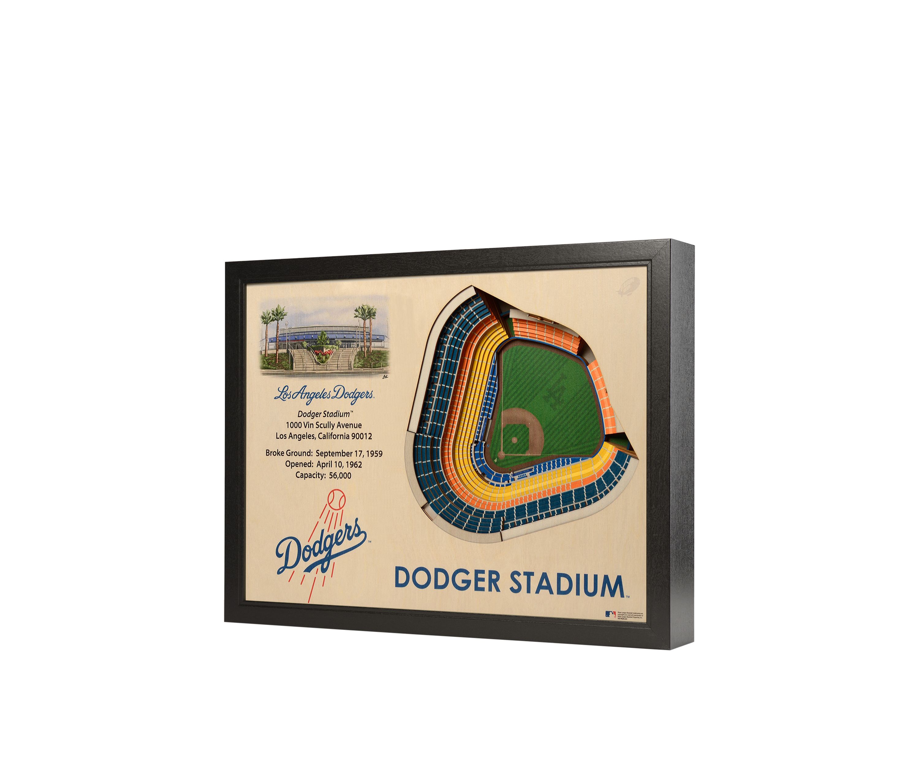 YouTheFan MLB Los Angeles Dodgers 25-Layer StadiumViews 3D Wall Art - Dodger Stadium