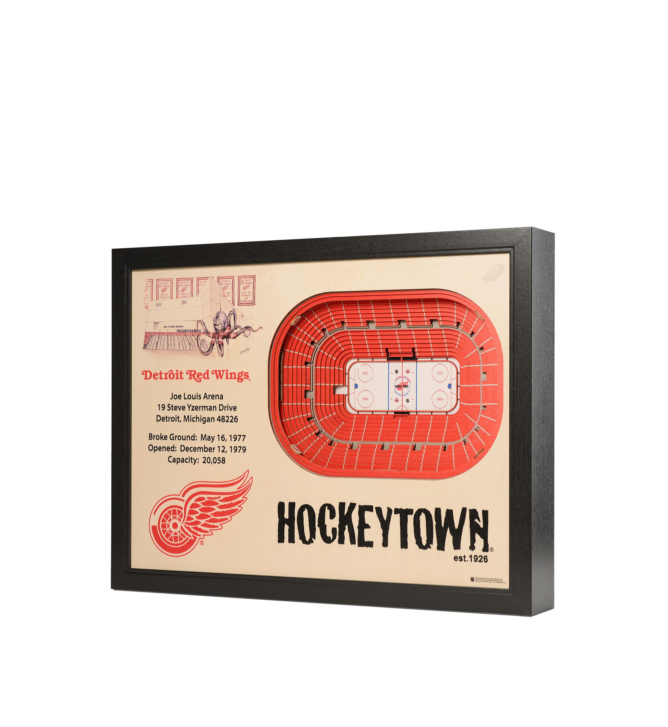 YouTheFan NHL Detroit Red Wings 25-Layer StadiumViews 3D Wall Art - Joe Louis Arena