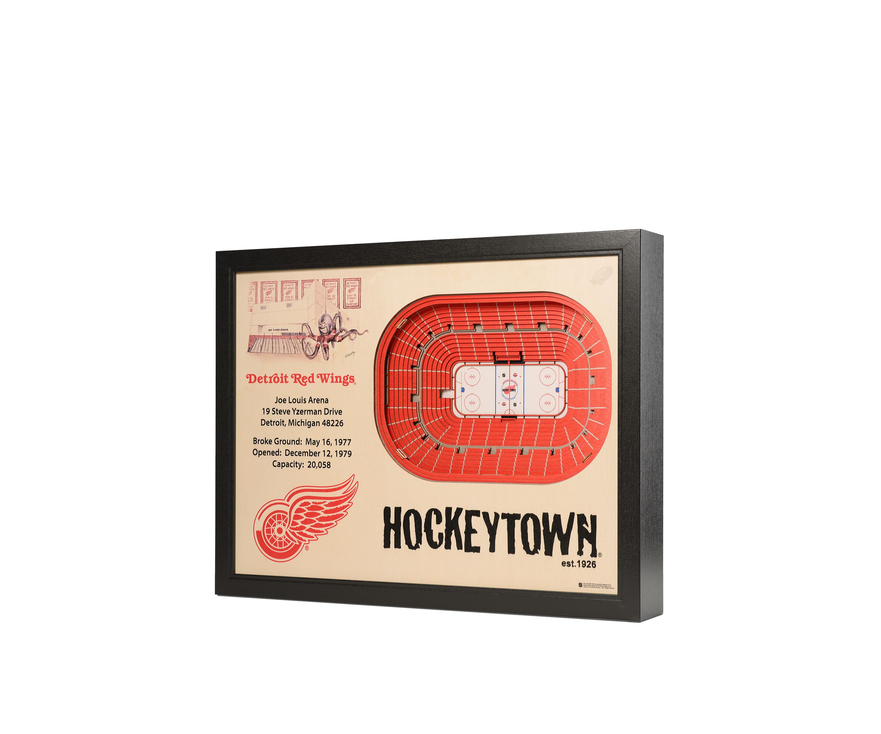 YouTheFan NHL Detroit Red Wings 25-Layer StadiumViews 3D Wall Art - Joe Louis Arena