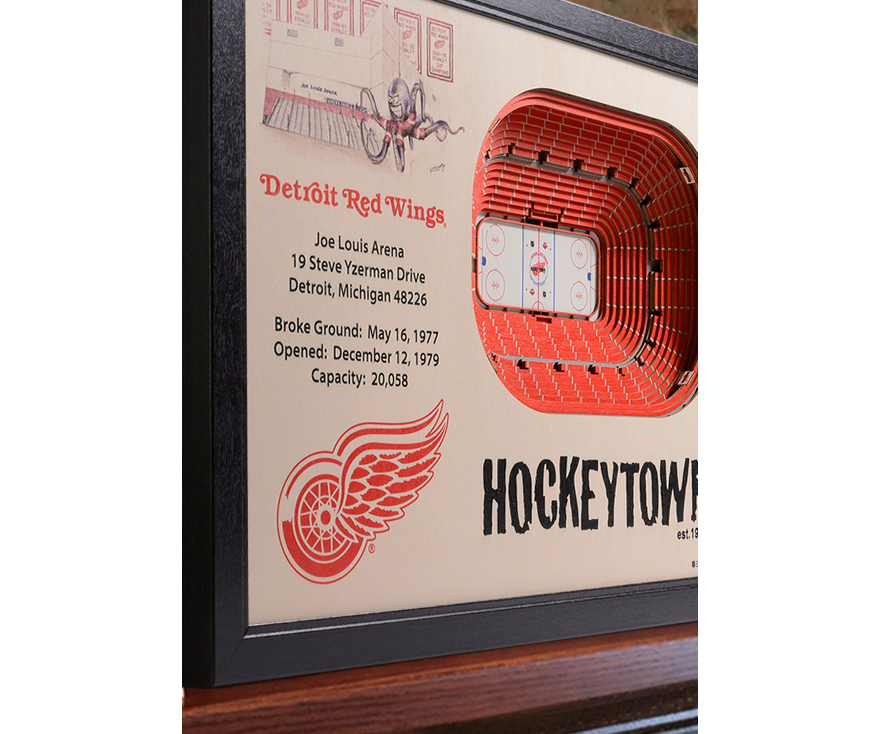 YouTheFan NHL Detroit Red Wings 25-Layer StadiumViews 3D Wall Art - Joe Louis Arena