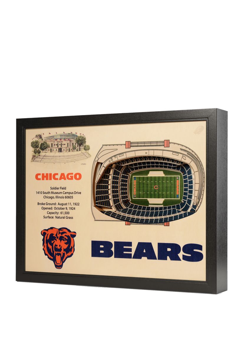YouTheFan NFL Chicago Bears 25-Layer StadiumViews 3D Wall Art - Soldier Field