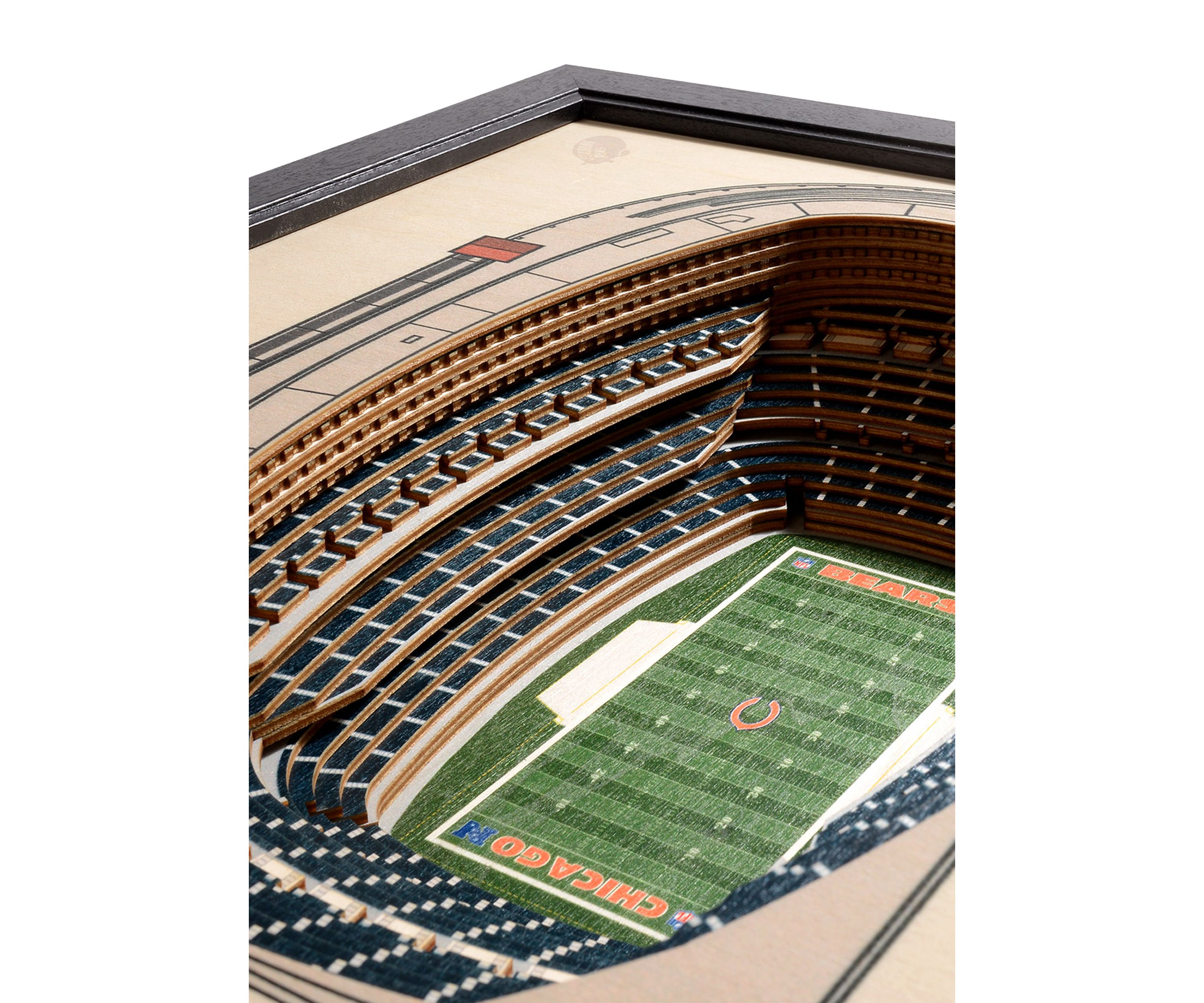 YouTheFan NFL Chicago Bears 25-Layer StadiumViews 3D Wall Art - Soldier Field