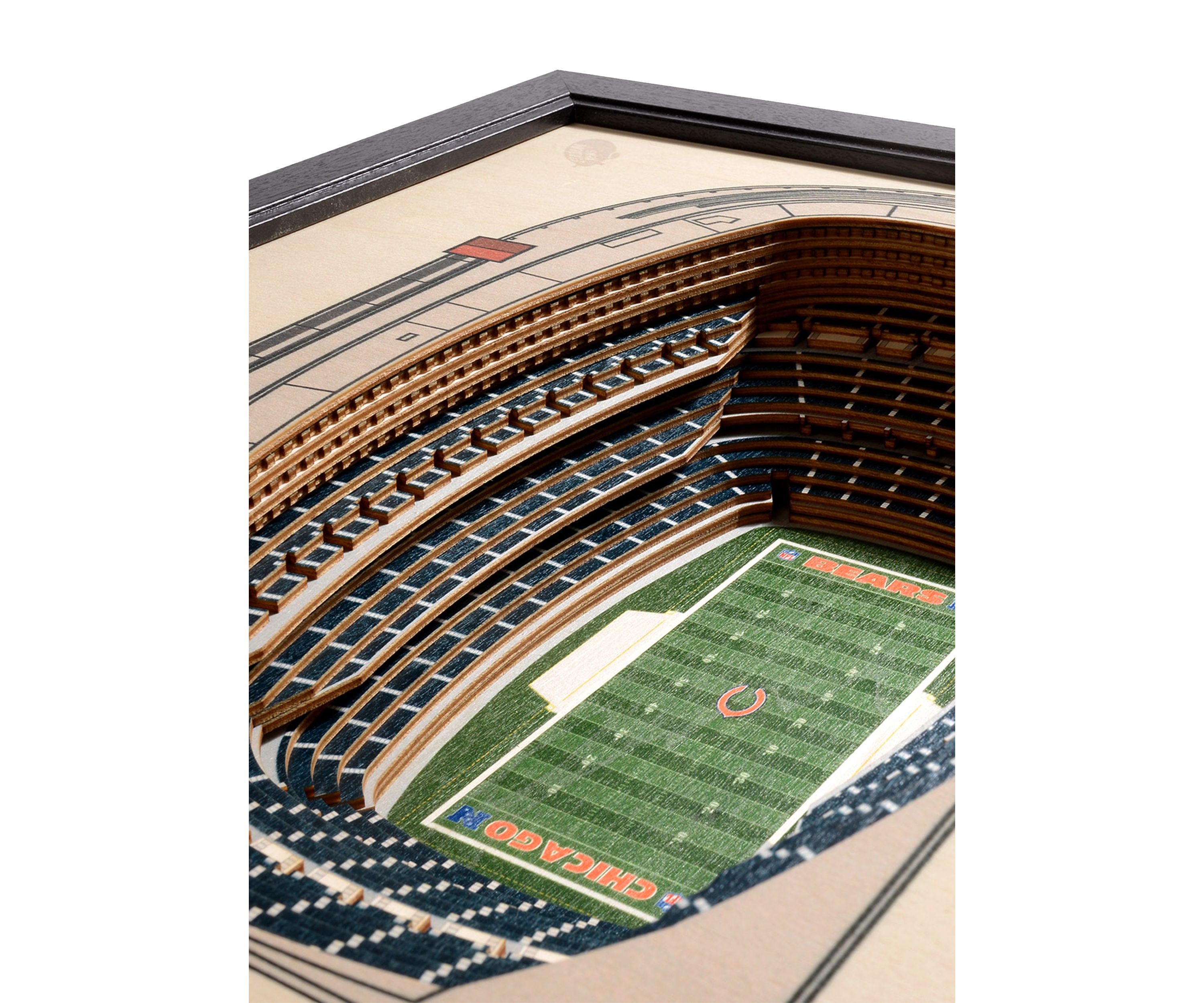 YouTheFan NFL Chicago Bears 25-Layer StadiumViews 3D Wall Art - Soldier Field