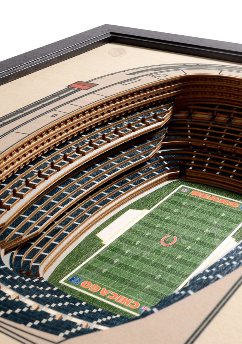 YouTheFan NFL Chicago Bears 25-Layer StadiumViews 3D Wall Art - Soldier Field