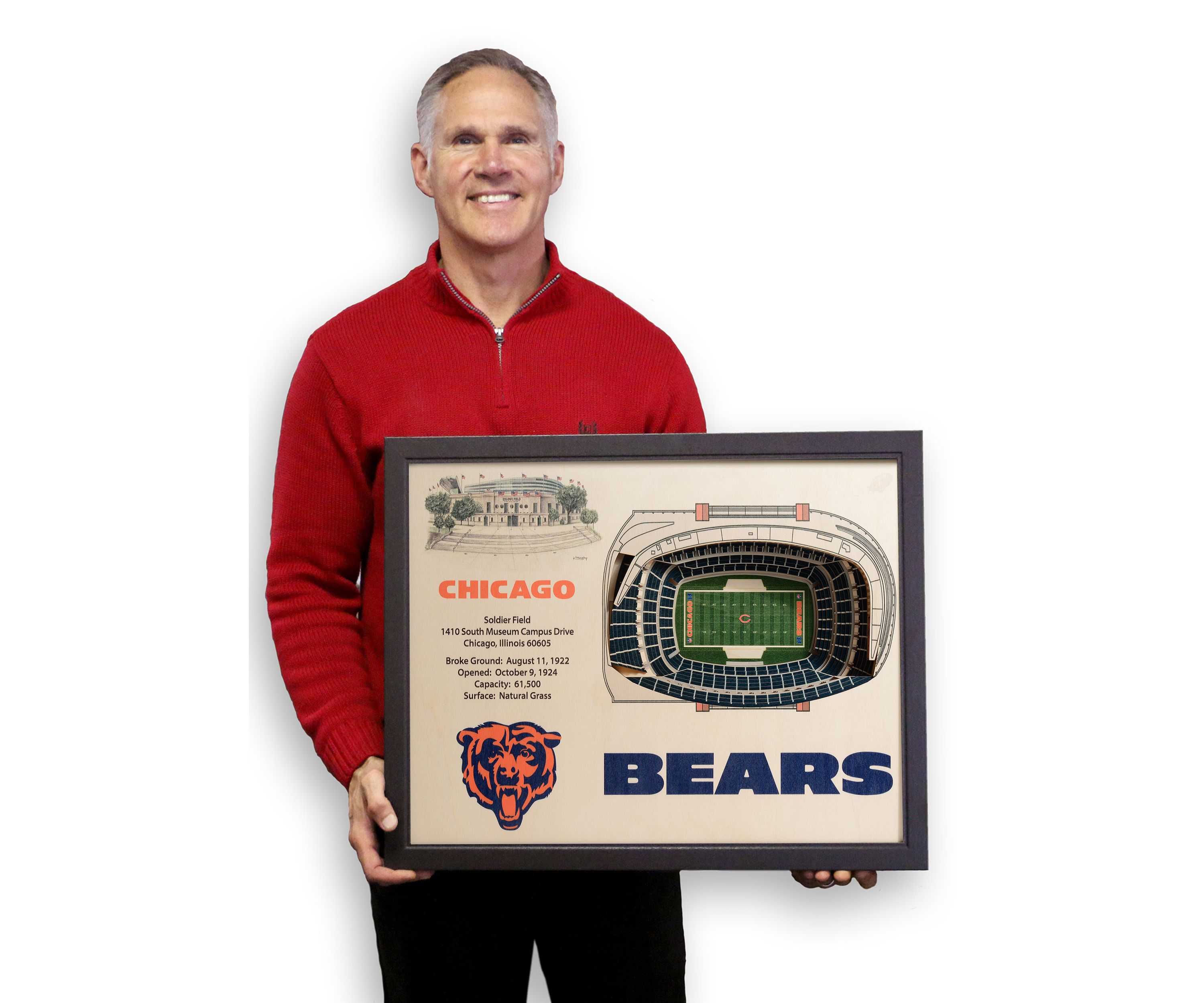 YouTheFan NFL Chicago Bears 25-Layer StadiumViews 3D Wall Art - Soldier Field