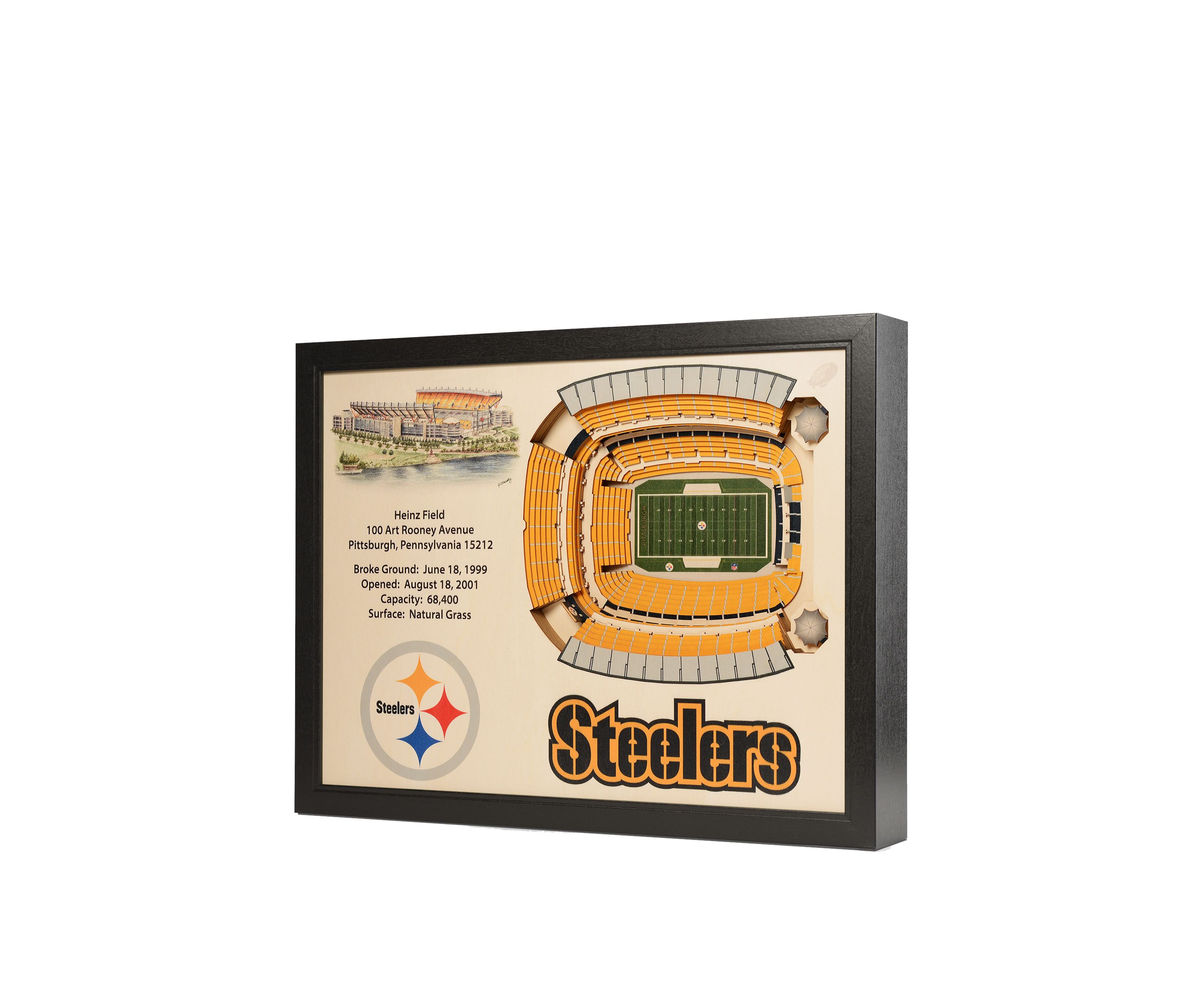 YouTheFan NFL Pittsburgh Steelers 25-Layer StadiumViews 3D Wall Art - Heinz Field
