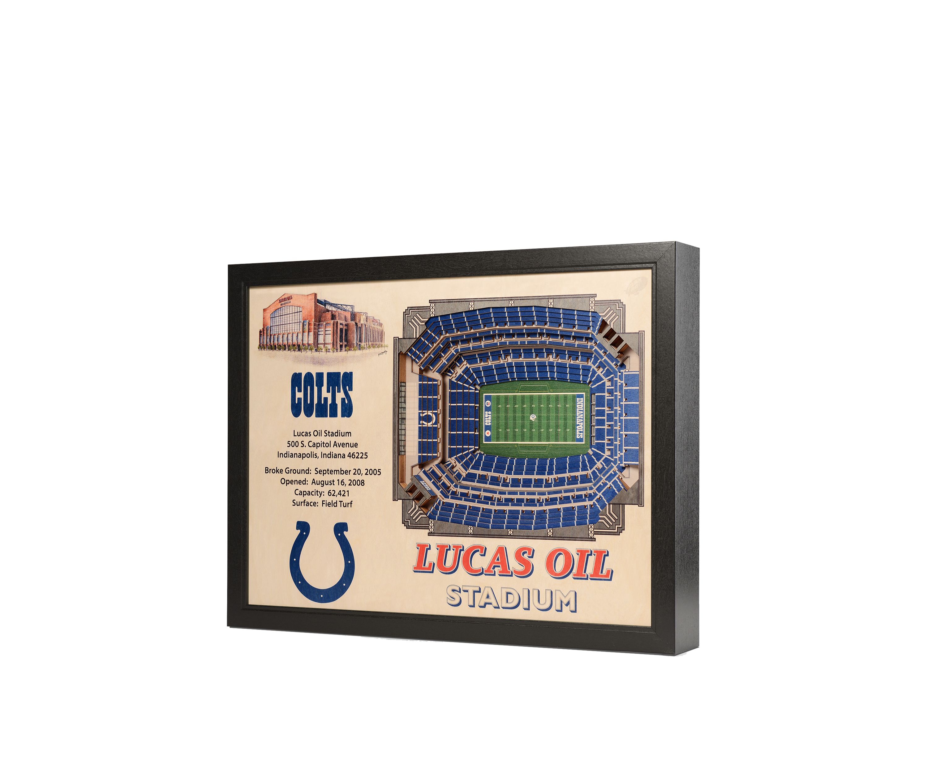 YouTheFan NFL Indianapolis Colts 25-Layer StadiumViews 3D Wall Art - Lucas Oil Stadium