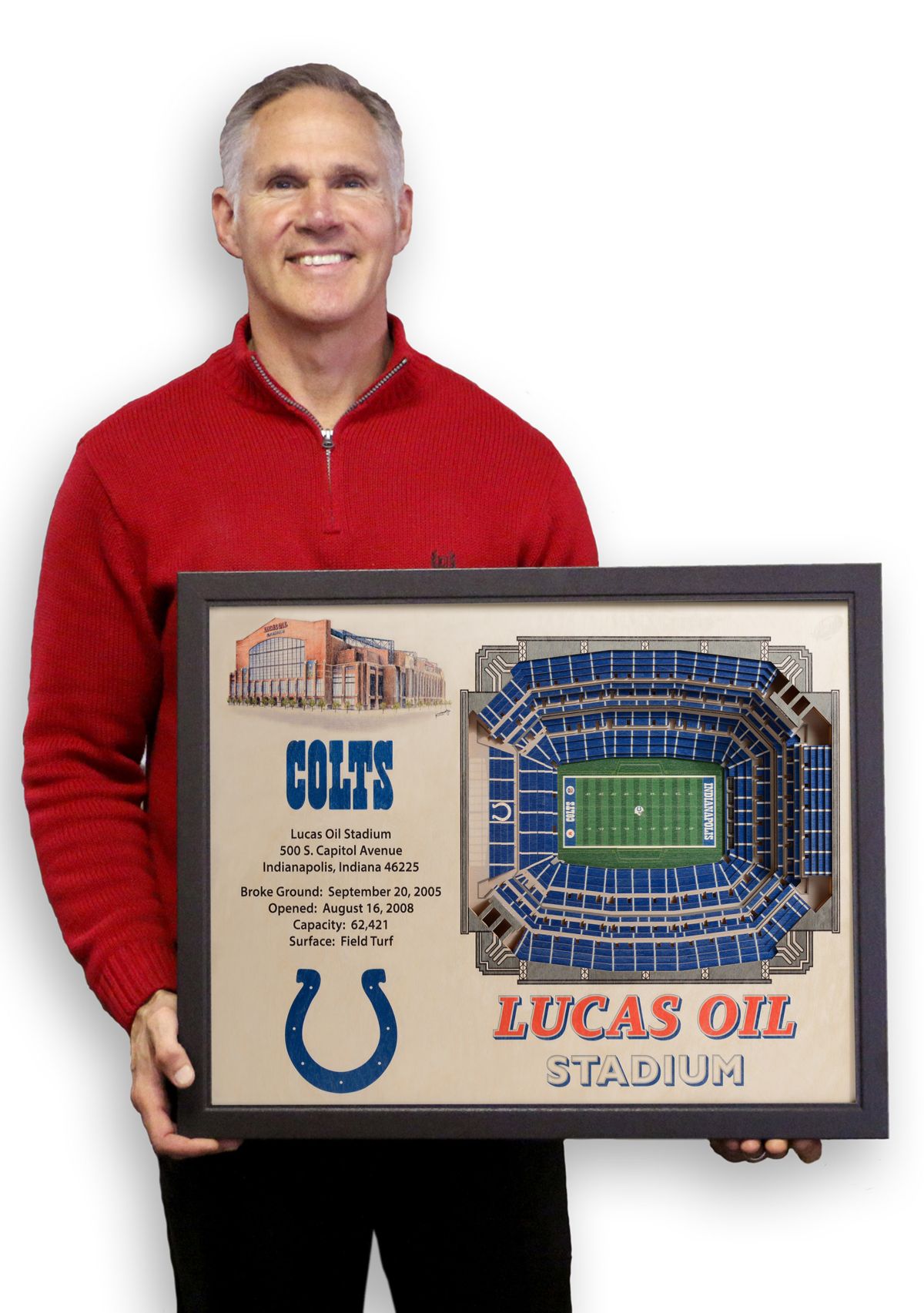 YouTheFan NFL Indianapolis Colts 25-Layer StadiumViews 3D Wall Art - Lucas Oil Stadium