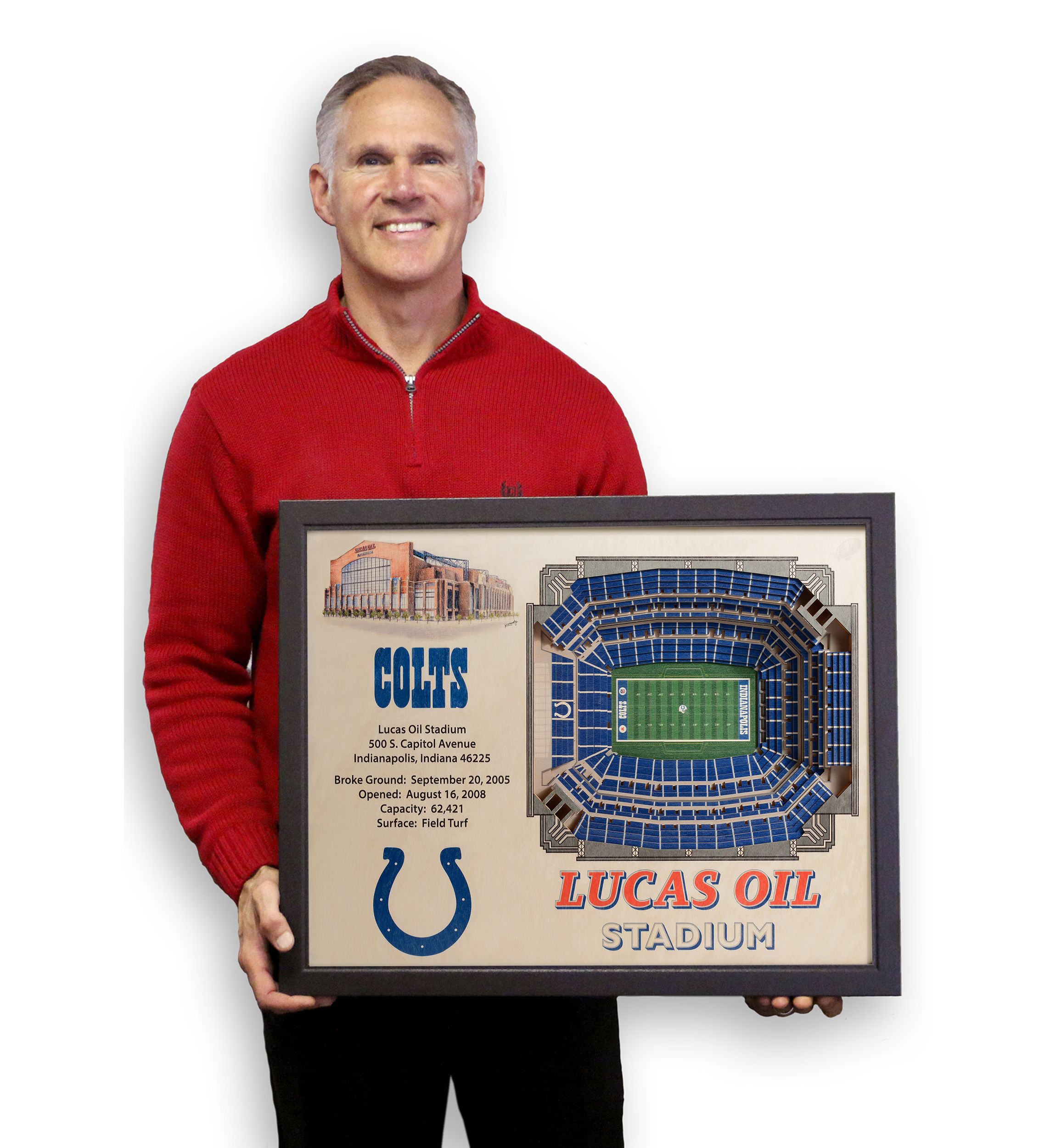 YouTheFan NFL Indianapolis Colts 25-Layer StadiumViews 3D Wall Art - Lucas Oil Stadium