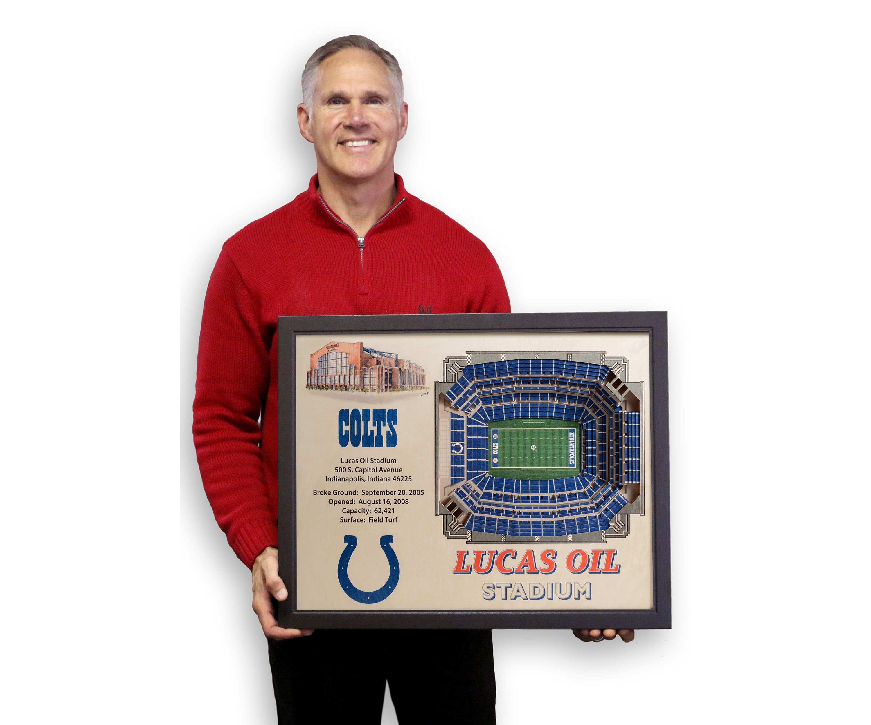 YouTheFan NFL Indianapolis Colts 25-Layer StadiumViews 3D Wall Art - Lucas Oil Stadium