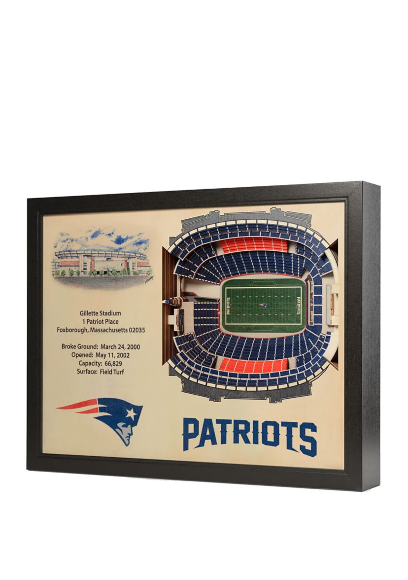 YouTheFan NFL New England Patriots 25-Layer StadiumViews 3D Wall Art - Gillette Stadium