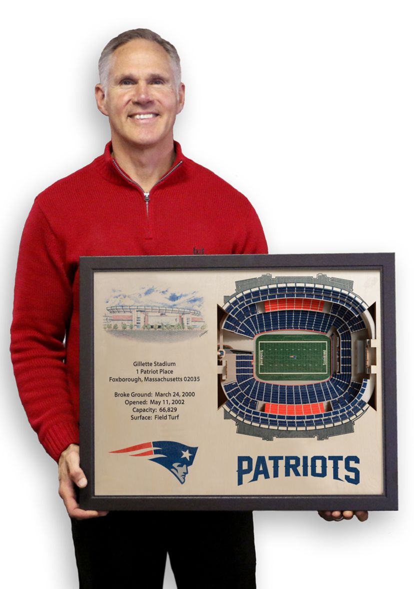 YouTheFan NFL New England Patriots 25-Layer StadiumViews 3D Wall Art - Gillette Stadium
