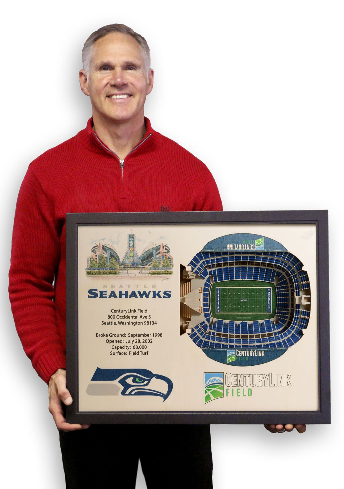 YouTheFan NFL Seattle Seahawks 25-Layer StadiumViews 3D Wall Art - CenturyLink Field