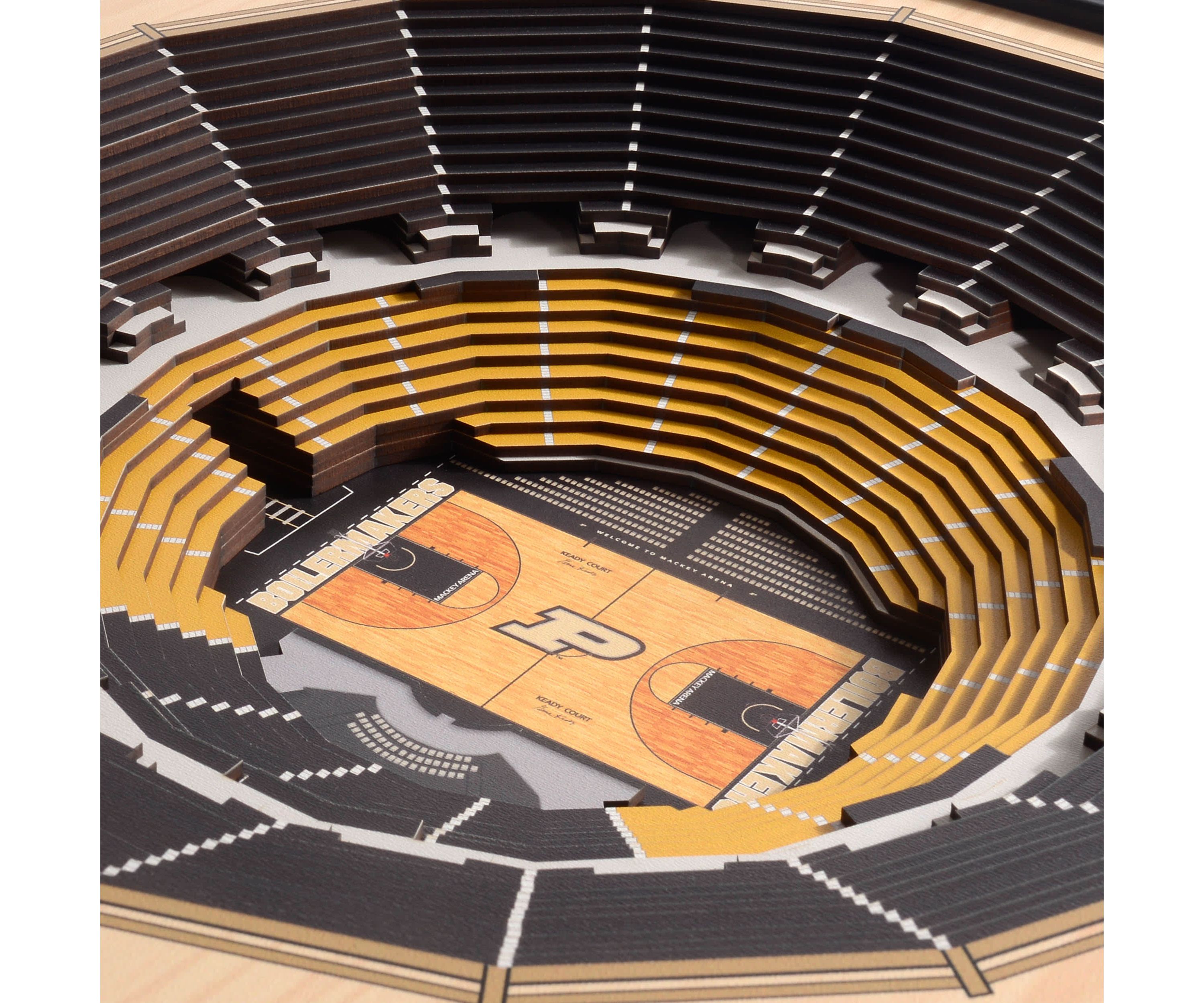 YouTheFan NCAA Purdue Boilermakers BB 25-Layer StadiumViews 3D Wall Art - Mackey Arena