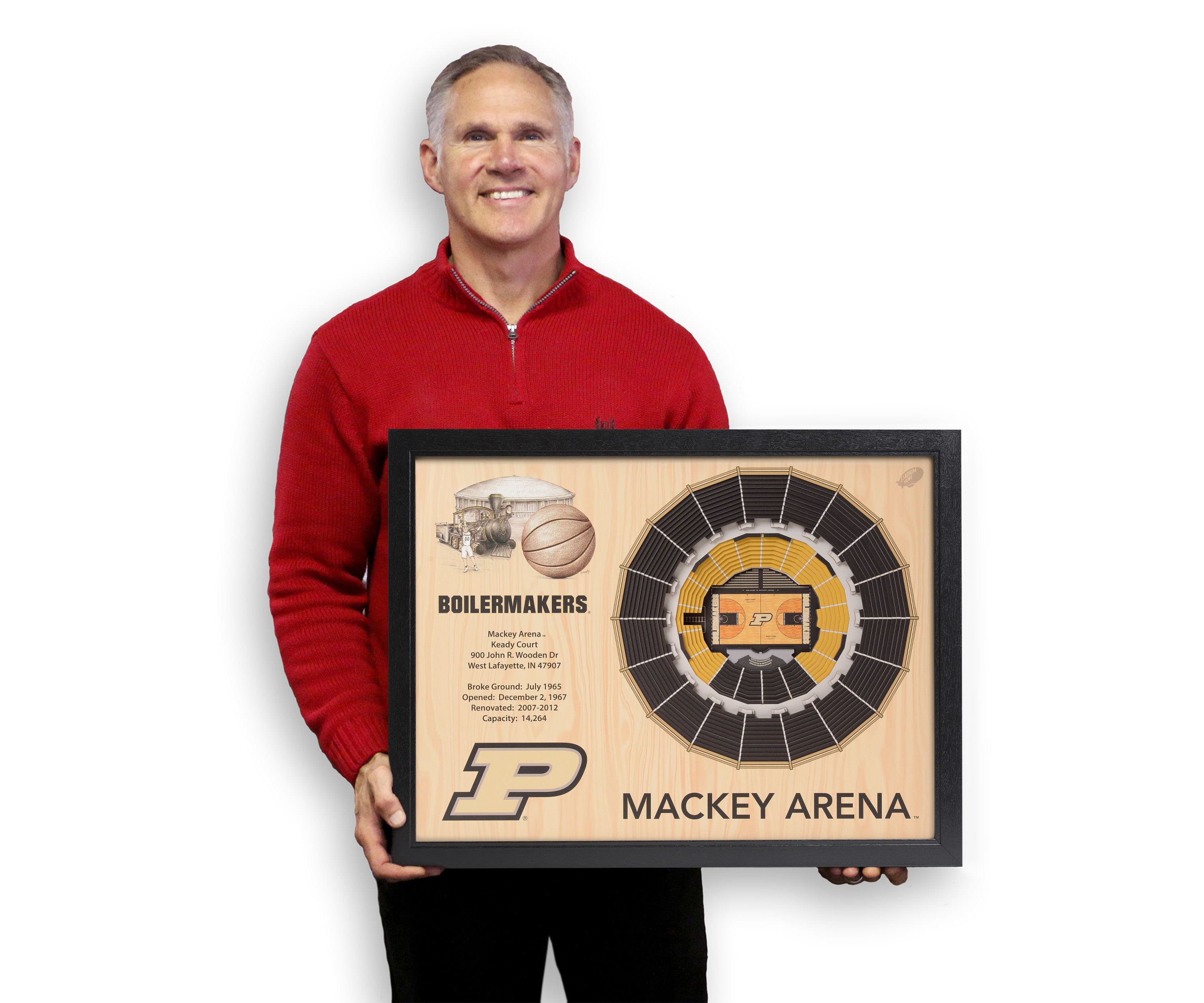 YouTheFan NCAA Purdue Boilermakers BB 25-Layer StadiumViews 3D Wall Art - Mackey Arena