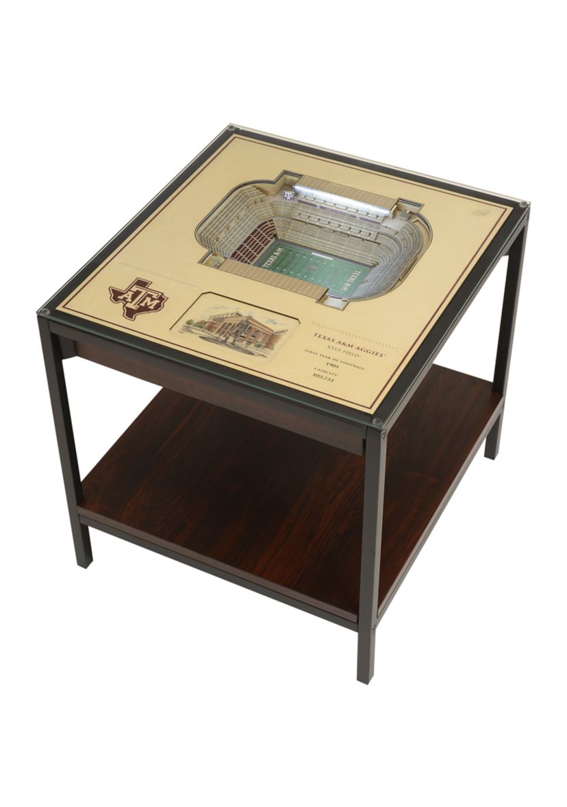 YouTheFan NCAA Texas A&M Aggies 25-Layer StadiumViews End Table - Kyle Field