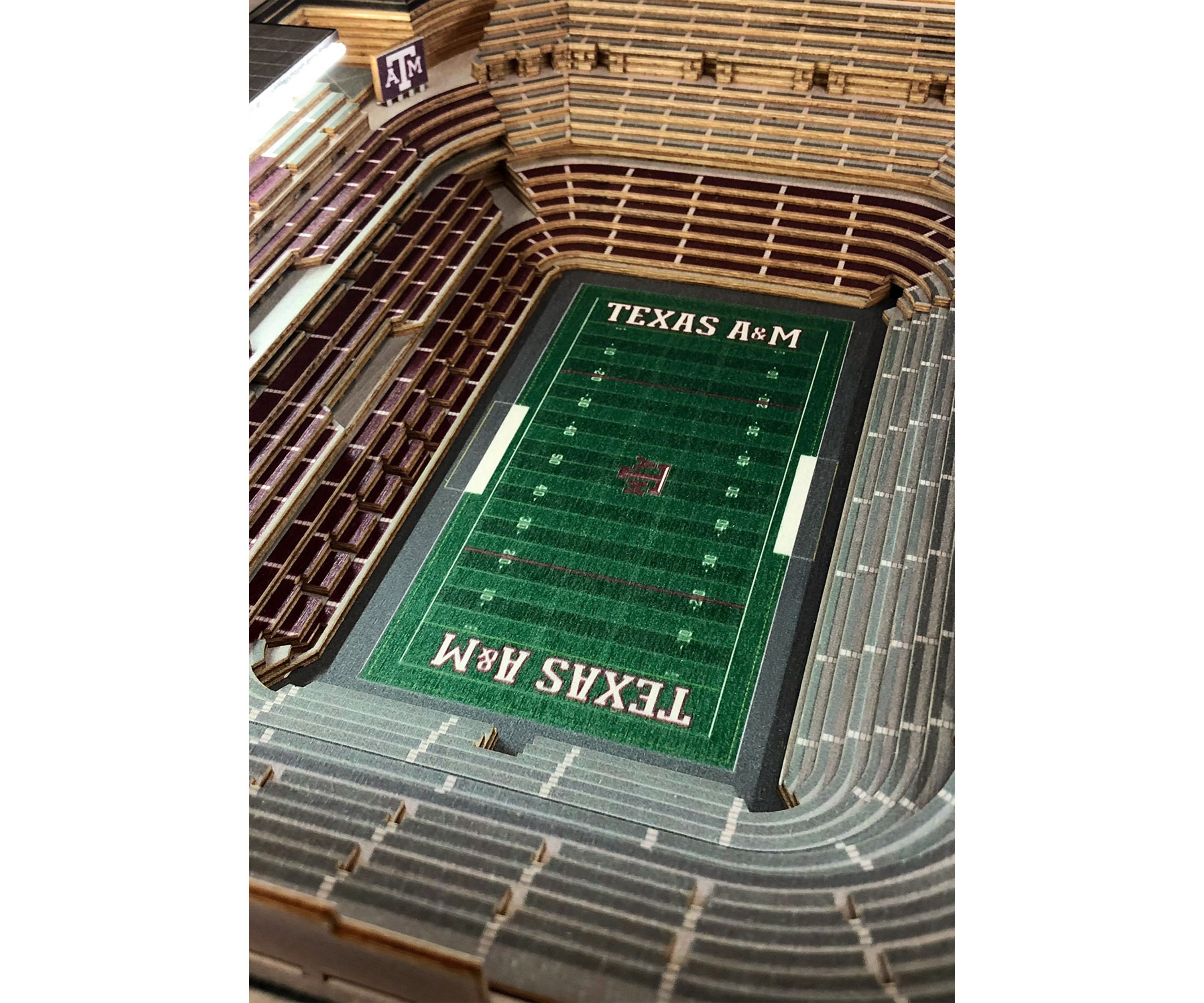 YouTheFan NCAA Texas A&M Aggies 25-Layer StadiumViews End Table - Kyle Field