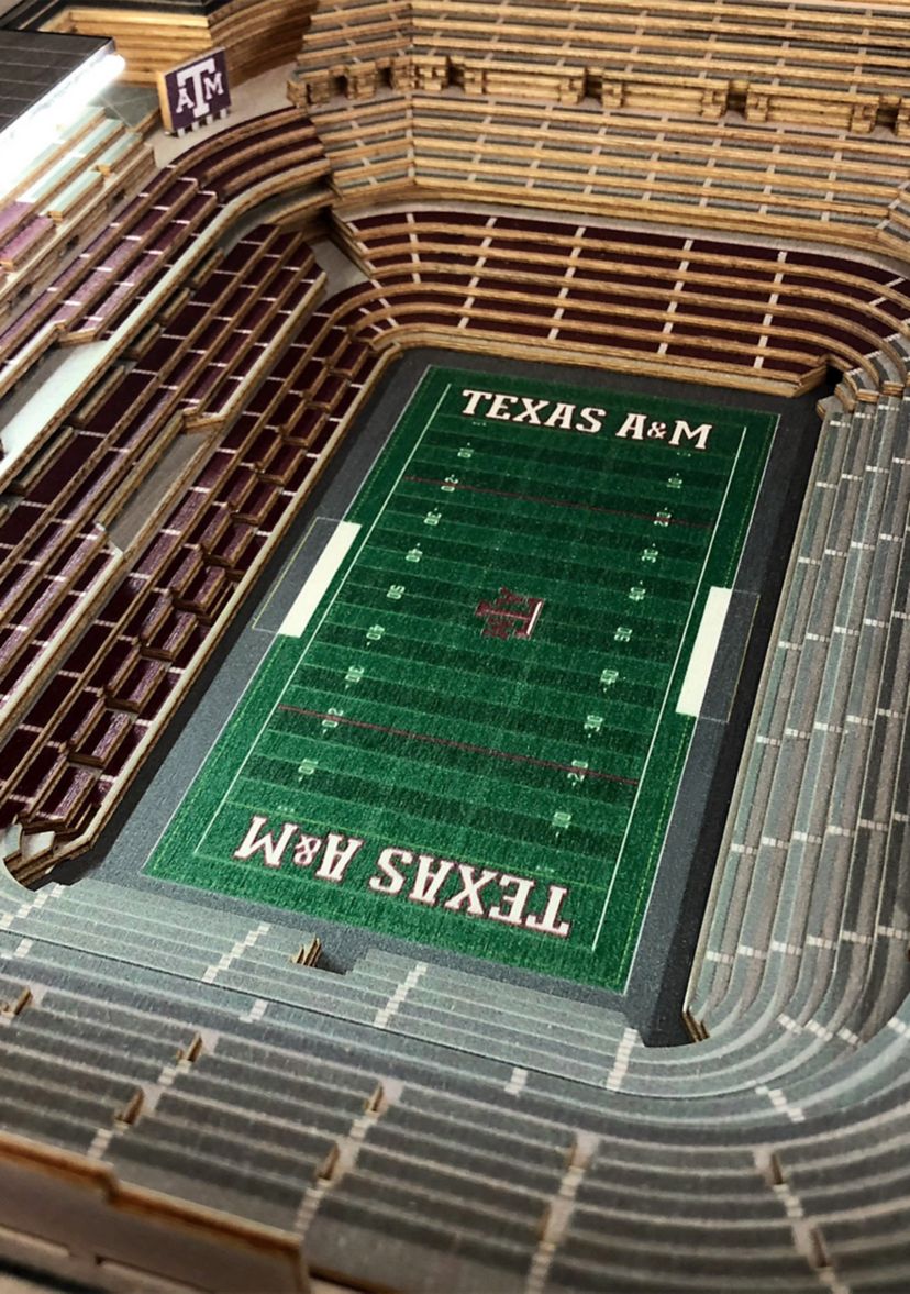 YouTheFan NCAA Texas A&M Aggies 25-Layer StadiumViews End Table - Kyle Field