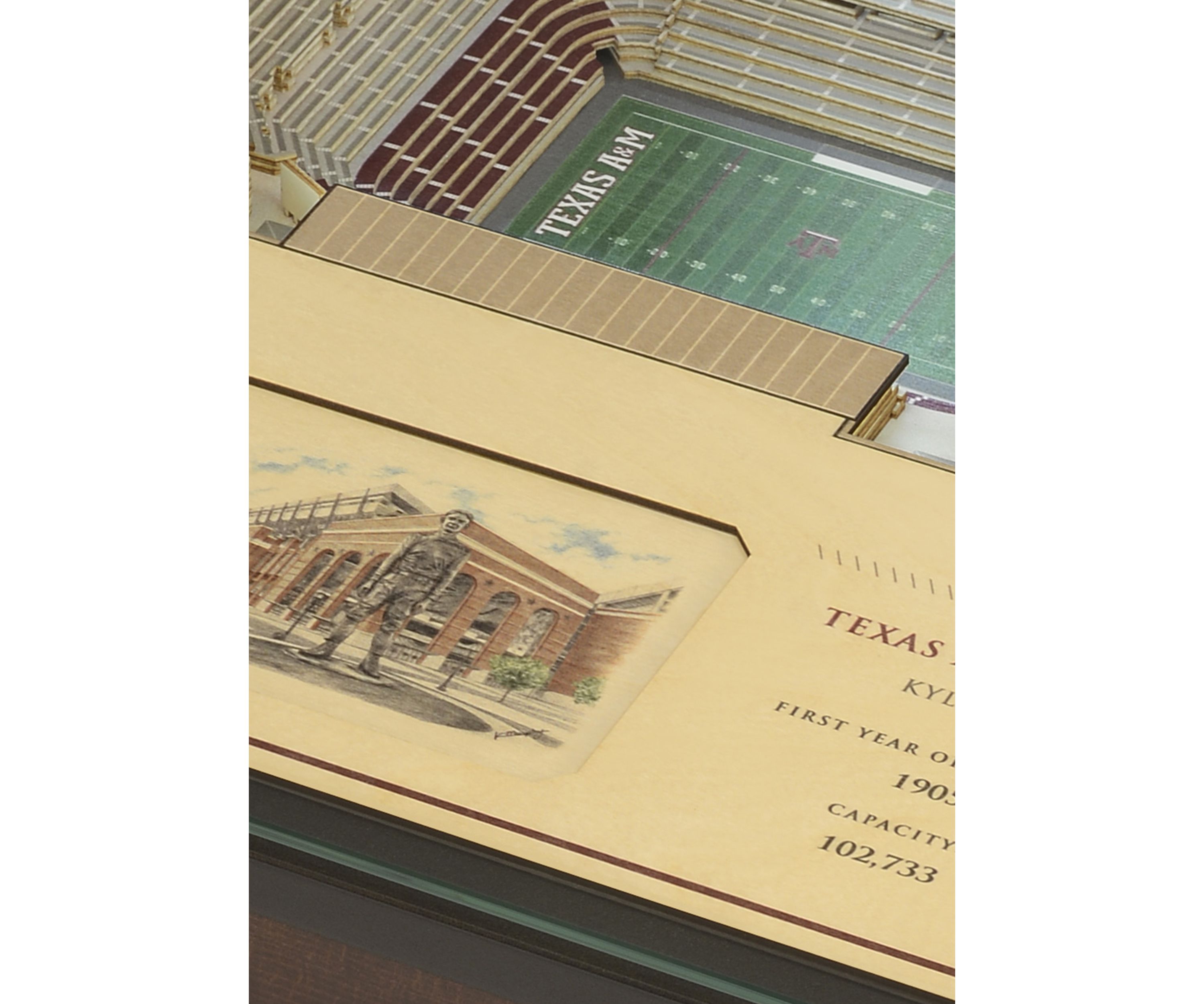 YouTheFan NCAA Texas A&M Aggies 25-Layer StadiumViews End Table - Kyle Field