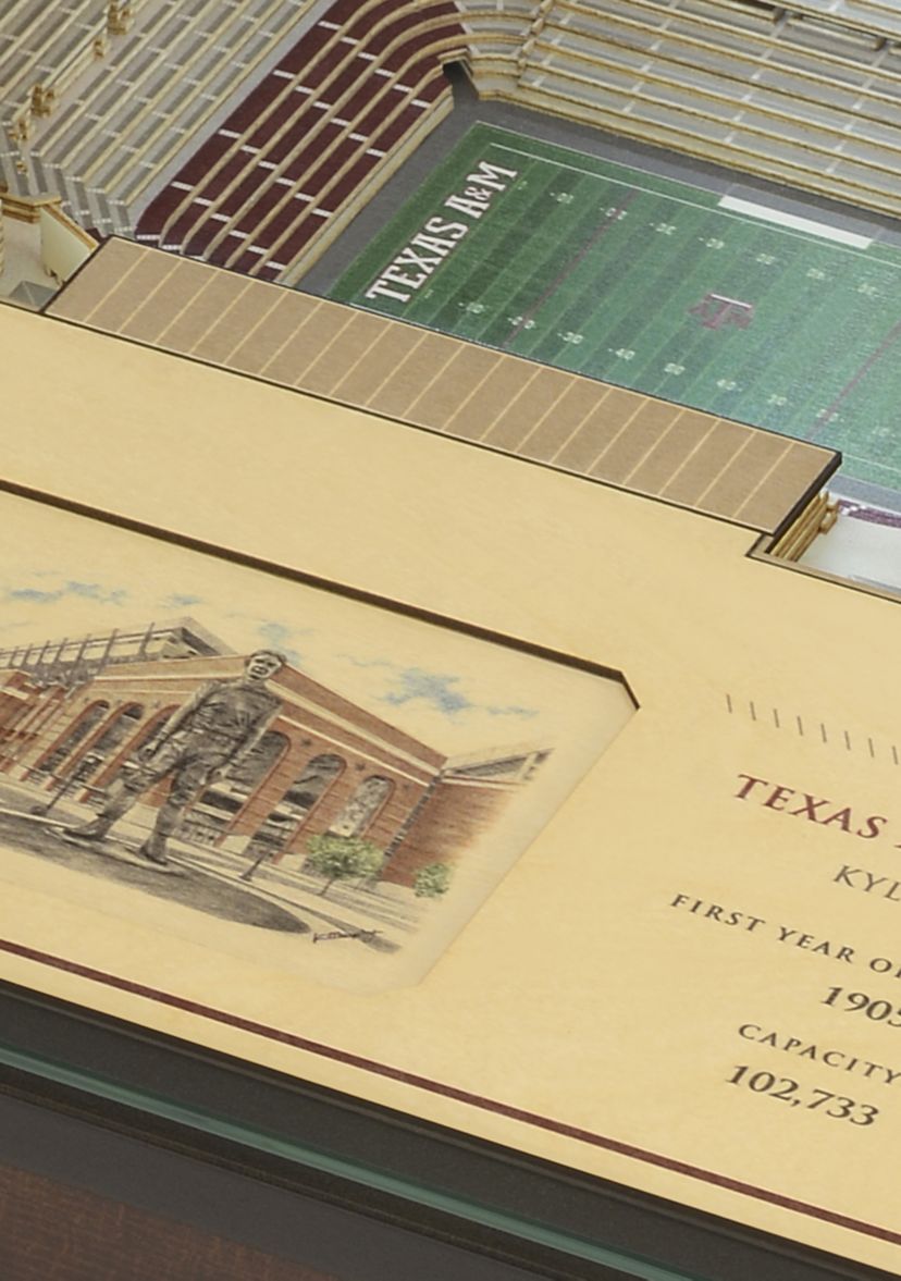 YouTheFan NCAA Texas A&M Aggies 25-Layer StadiumViews End Table - Kyle Field
