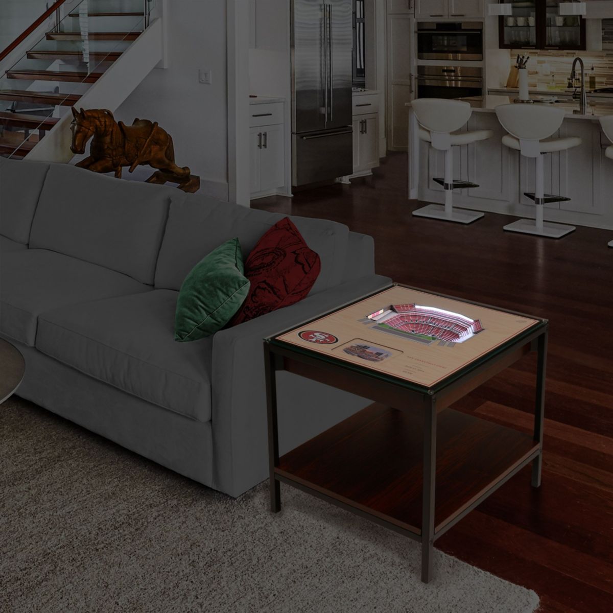YouTheFan NFL San Francisco 49ers 25-Layer StadiumViews Lighted End Table - Levis Stadium