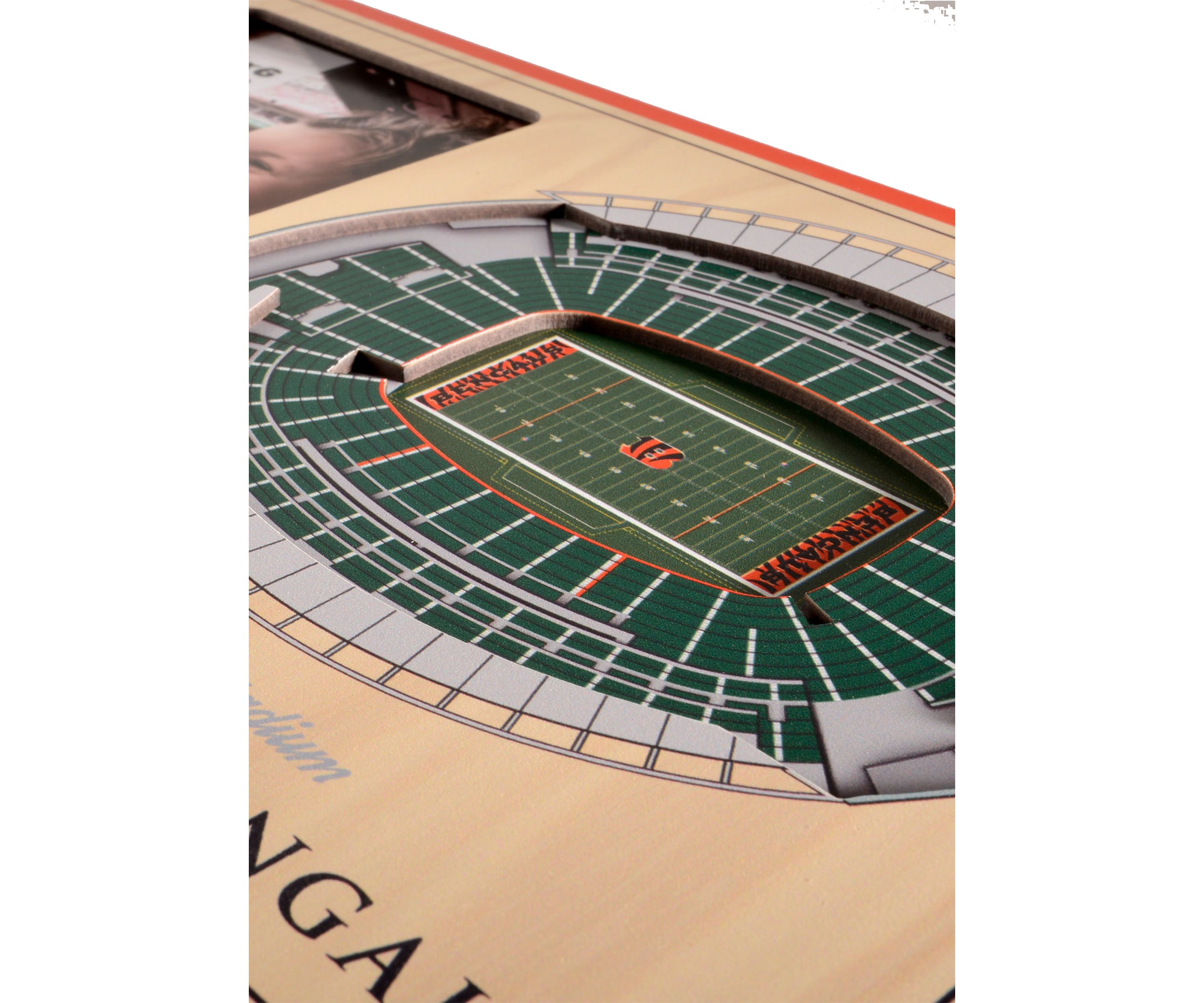 YouTheFan NFL Cincinnati Bengals 3D StadiumView Picture Frame - Paul Brown Stadium