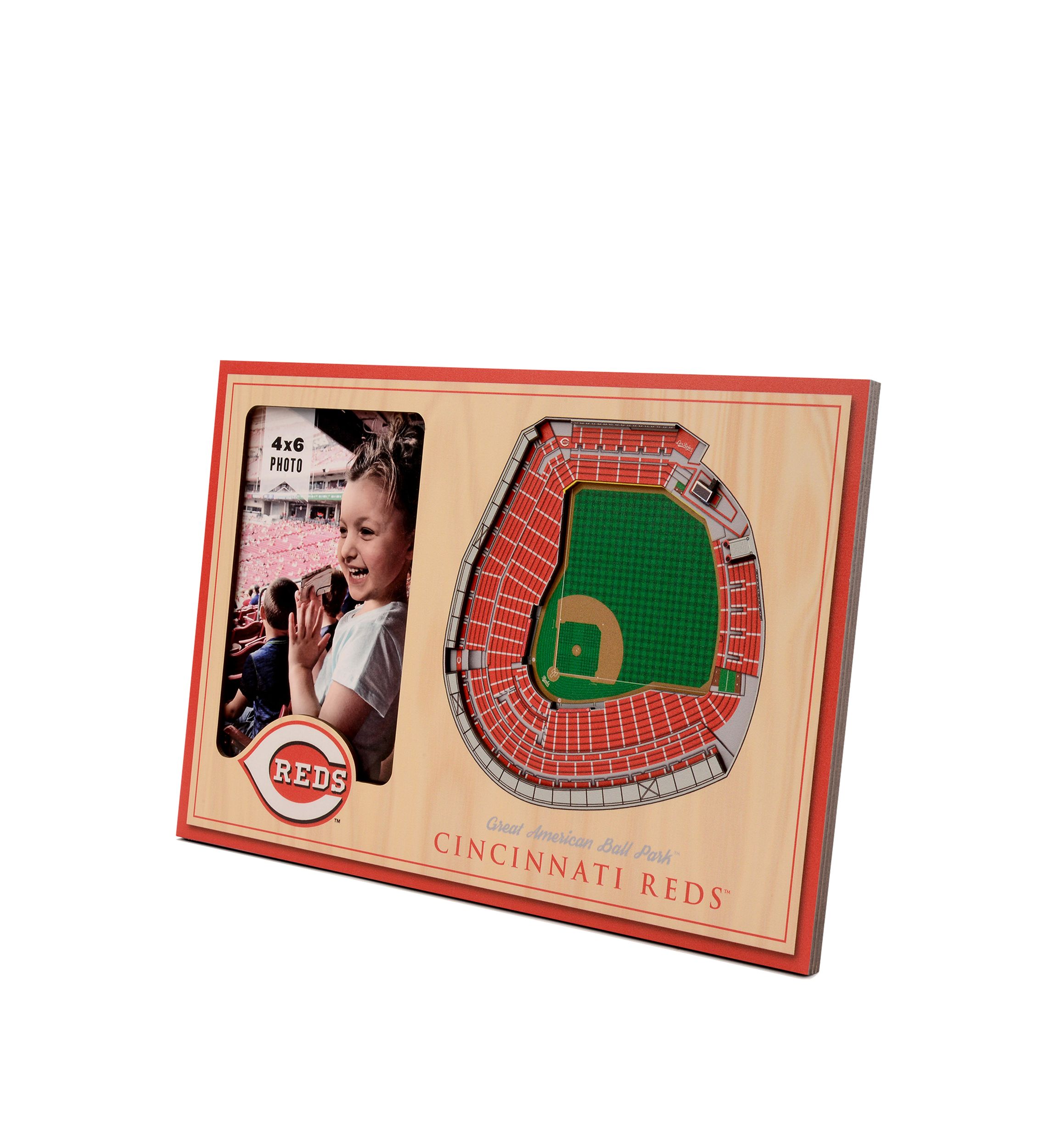 YouTheFan MLB Cincinnati Reds 3D StadiumView Picture Frame - Great American Ball Park
