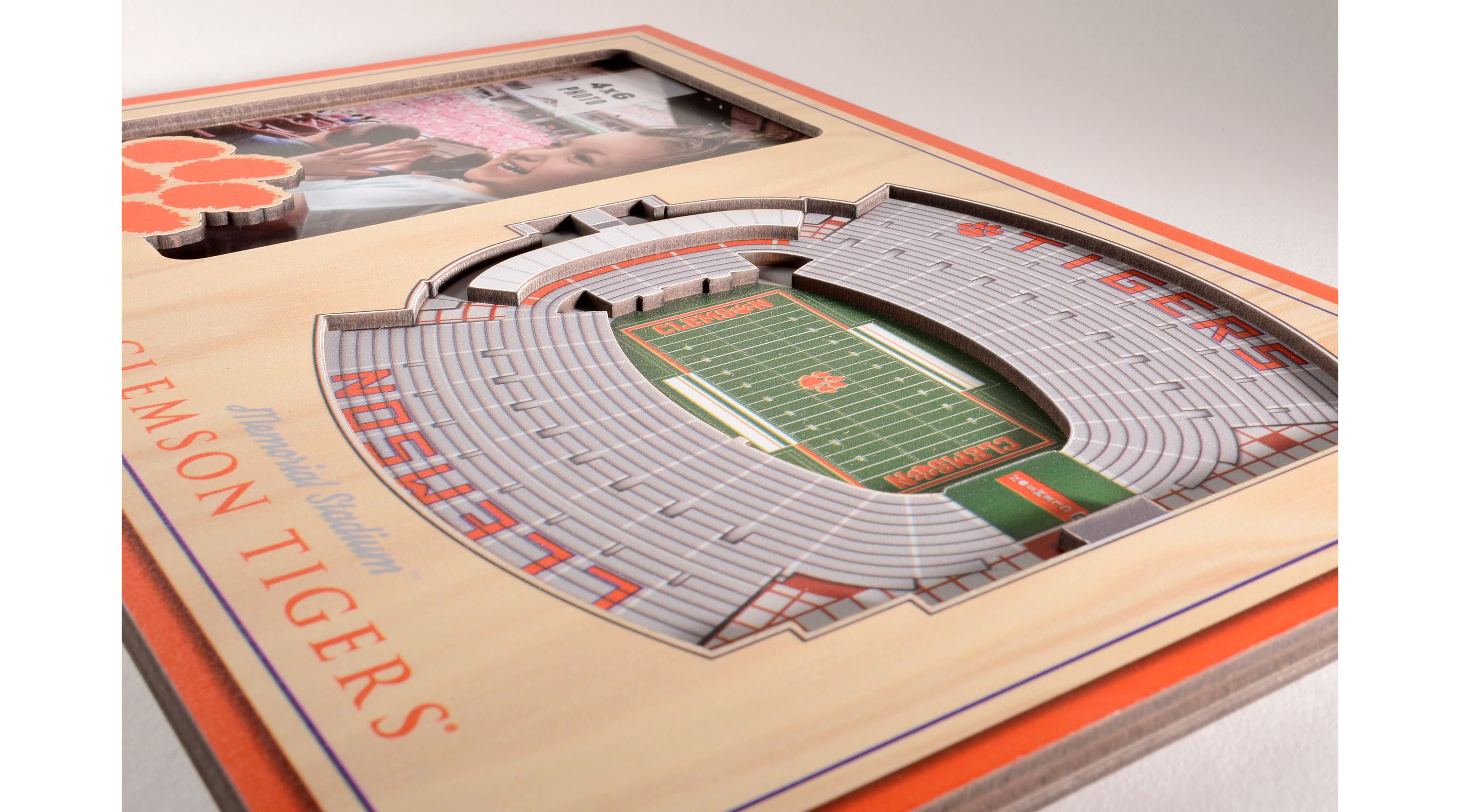 YouTheFan NCAA Clemson Tigers 3D StadiumView Picture Frame - Memorial Stadium