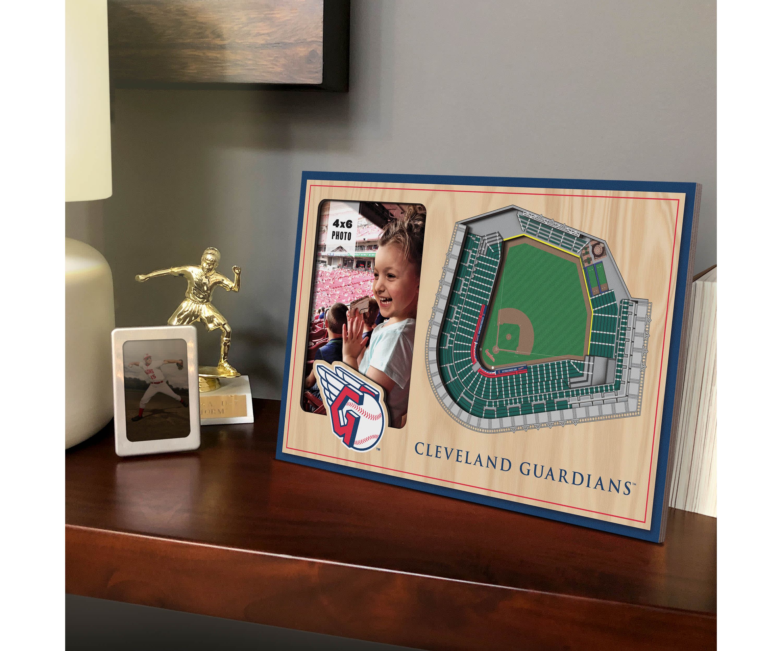 Cleveland Indians YouTheFan MLB Cleveland Guardians 3D StadiumView Picture Frame - Progressive Field