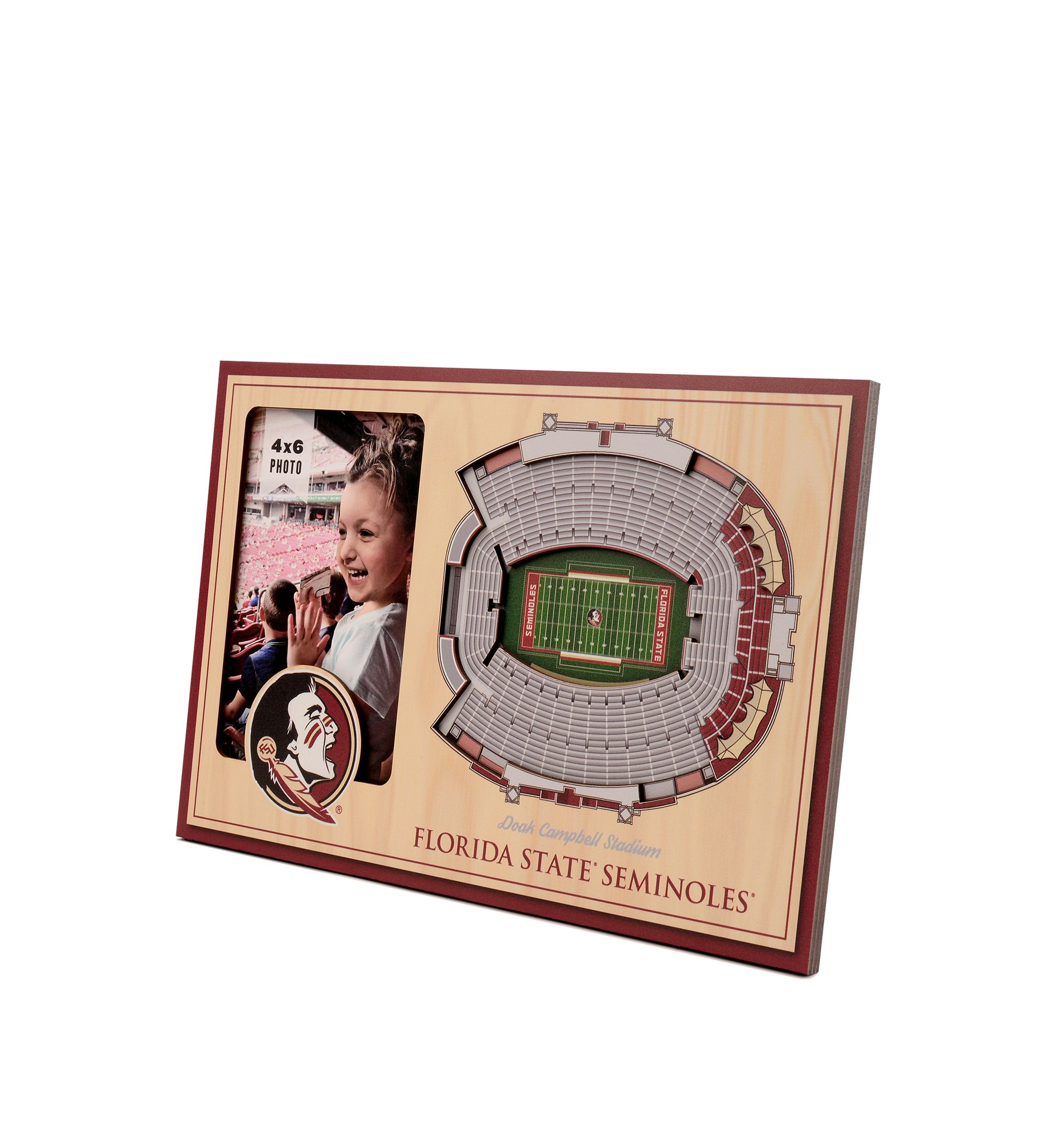 YouTheFan NCAA Florida State Seminoles 3D StadiumView Picture Frame - Doak Campbell Stadium