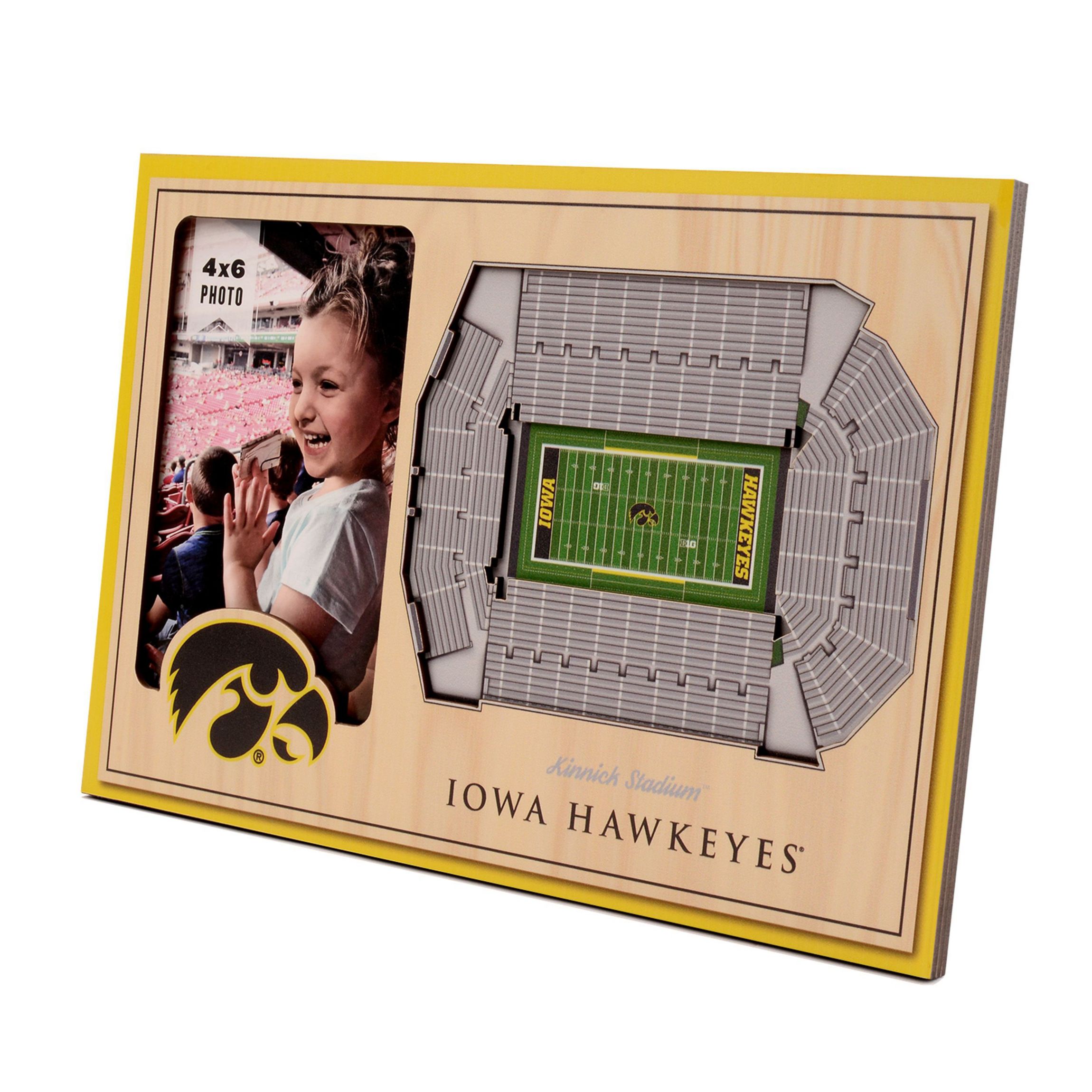 YouTheFan NCAA Iowa Hawkeyes 3D StadiumView Picture Frame - Kinnick Stadium