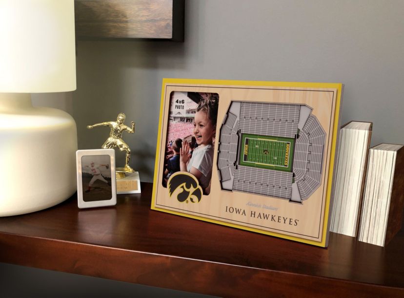 YouTheFan NCAA Iowa Hawkeyes 3D StadiumView Picture Frame - Kinnick Stadium