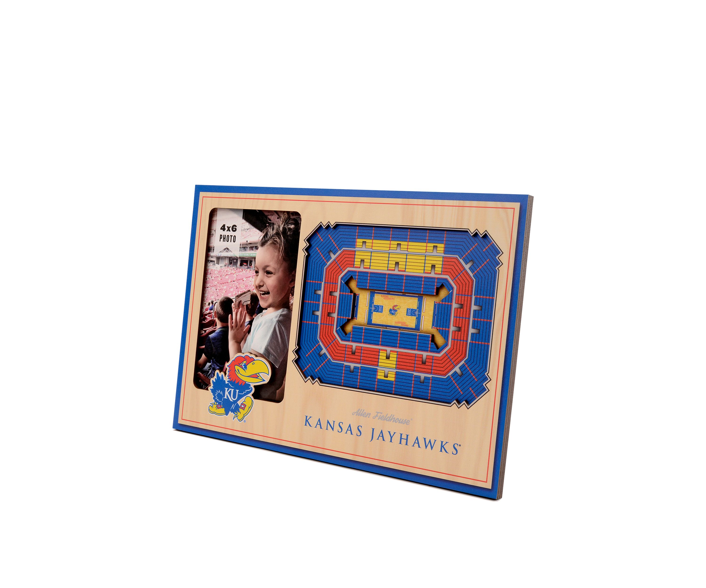 YouTheFan NCAA Kansas Jayhawks 3D StadiumView Picture Frame - Allen Fieldhouse