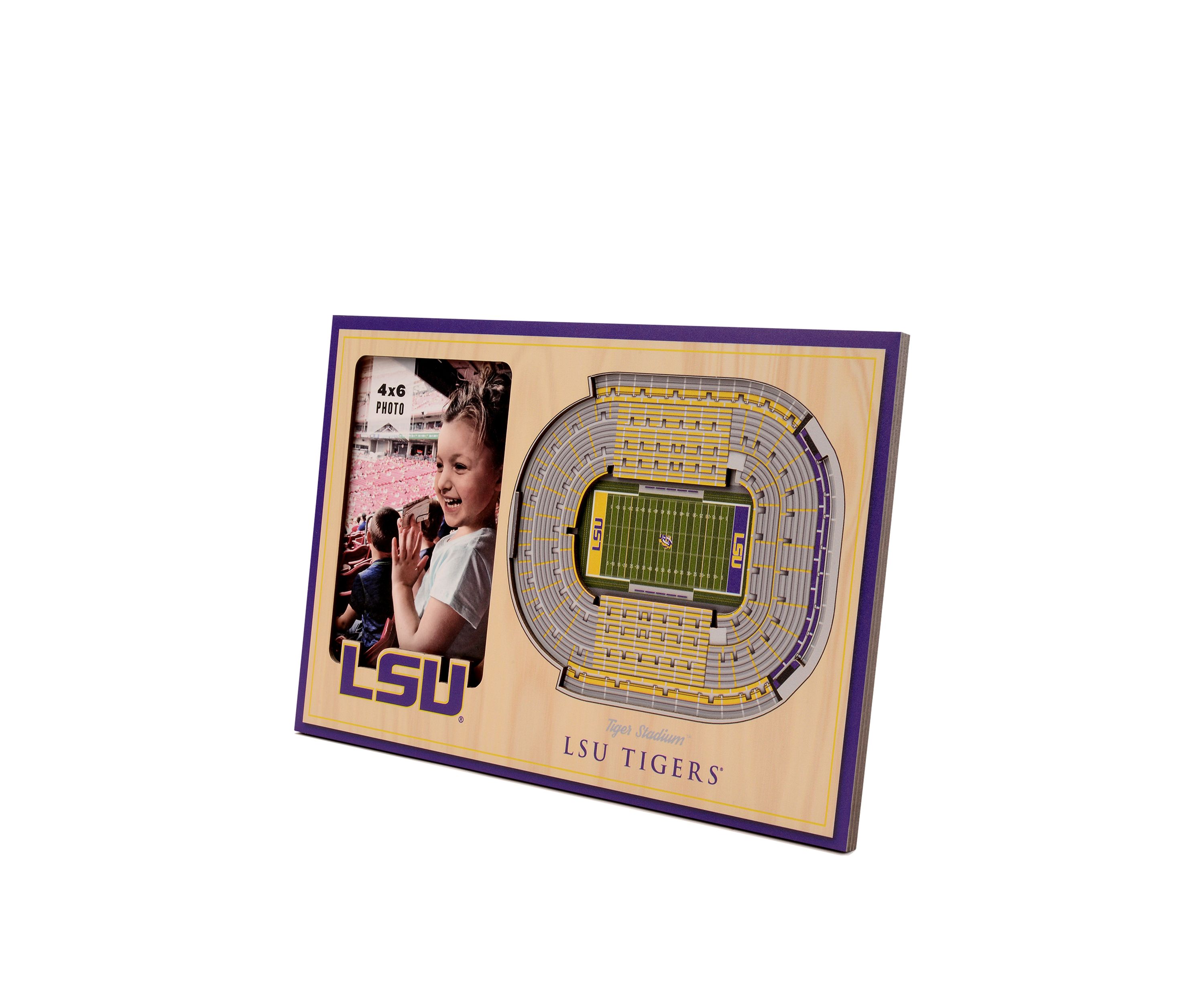 YouTheFan NCAA LSU Tigers 3D StadiumView Picture Frame - Tiger Stadium