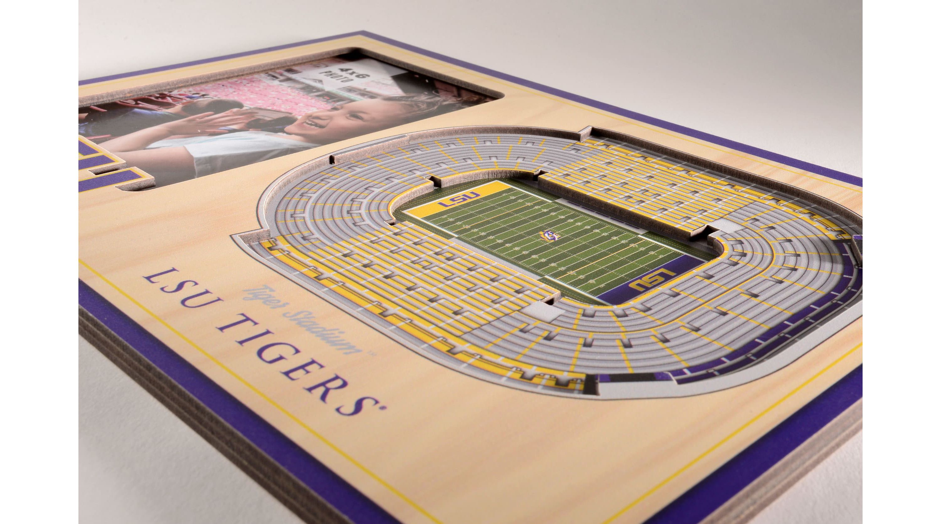 YouTheFan NCAA LSU Tigers 3D StadiumView Picture Frame - Tiger Stadium