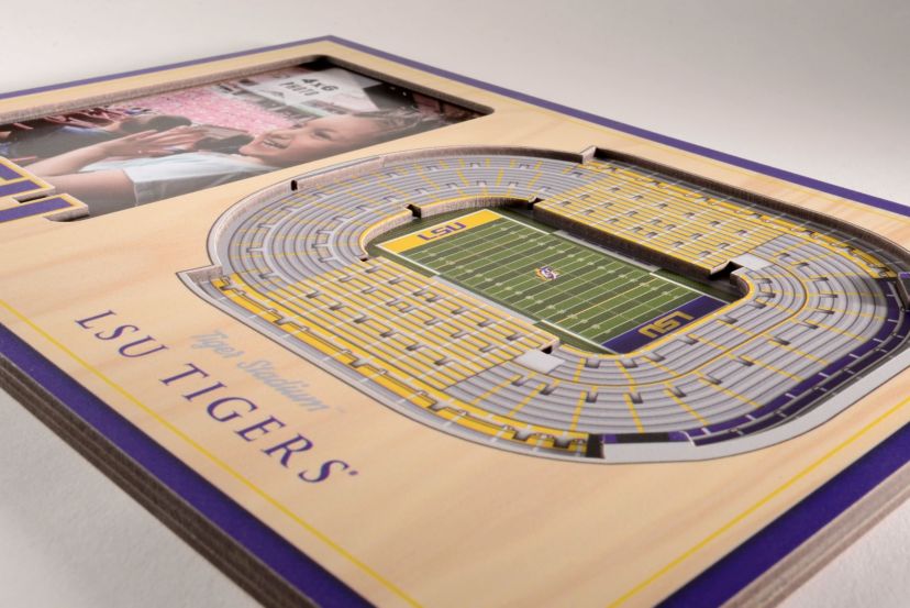 YouTheFan NCAA LSU Tigers 3D StadiumView Picture Frame - Tiger Stadium