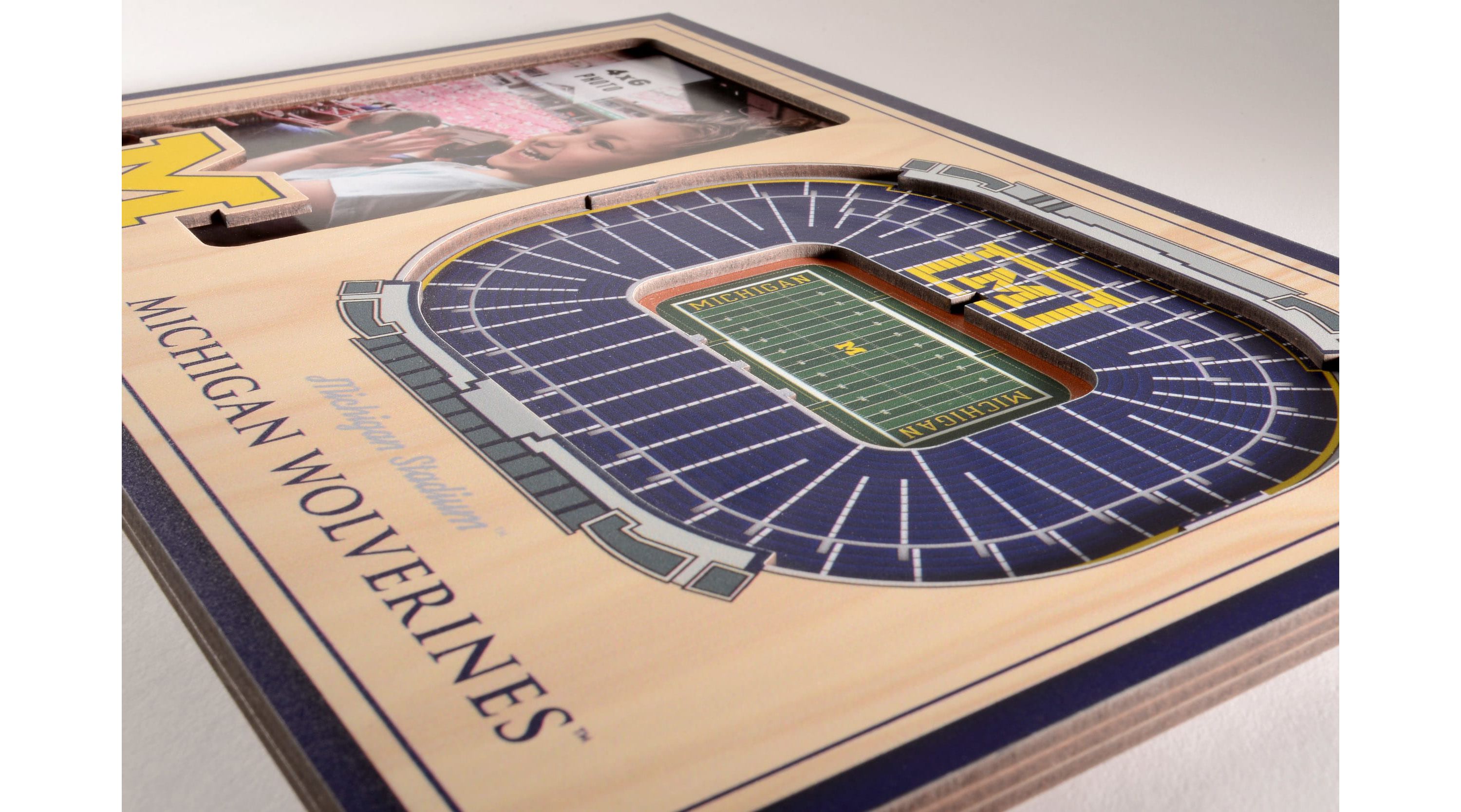 YouTheFan NCAA Michigan Wolverines 3D StadiumView Picture Frame - Michigan Stadium