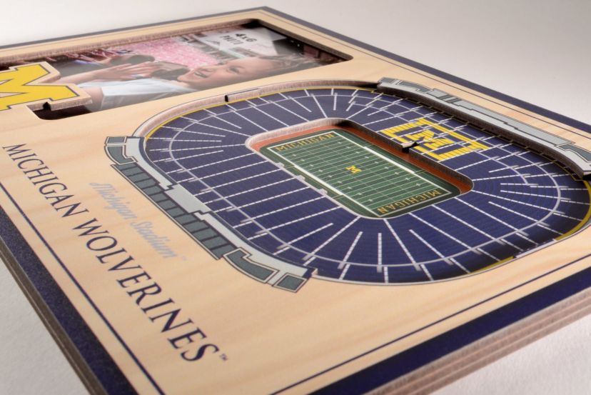 YouTheFan NCAA Michigan Wolverines 3D StadiumView Picture Frame - Michigan Stadium