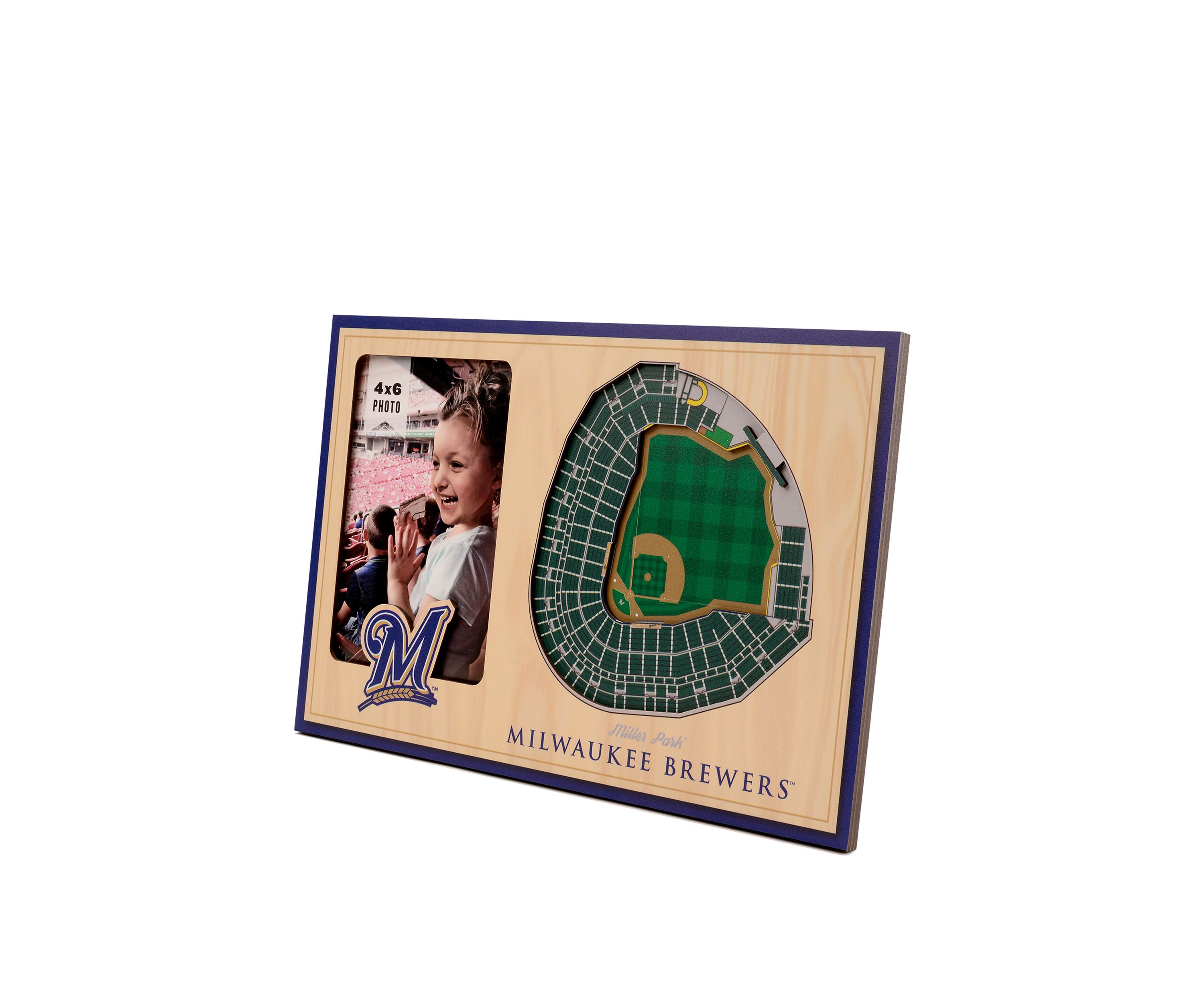YouTheFan MLB Milwaukee Brewers 3D StadiumView Picture Frame - Miller Park