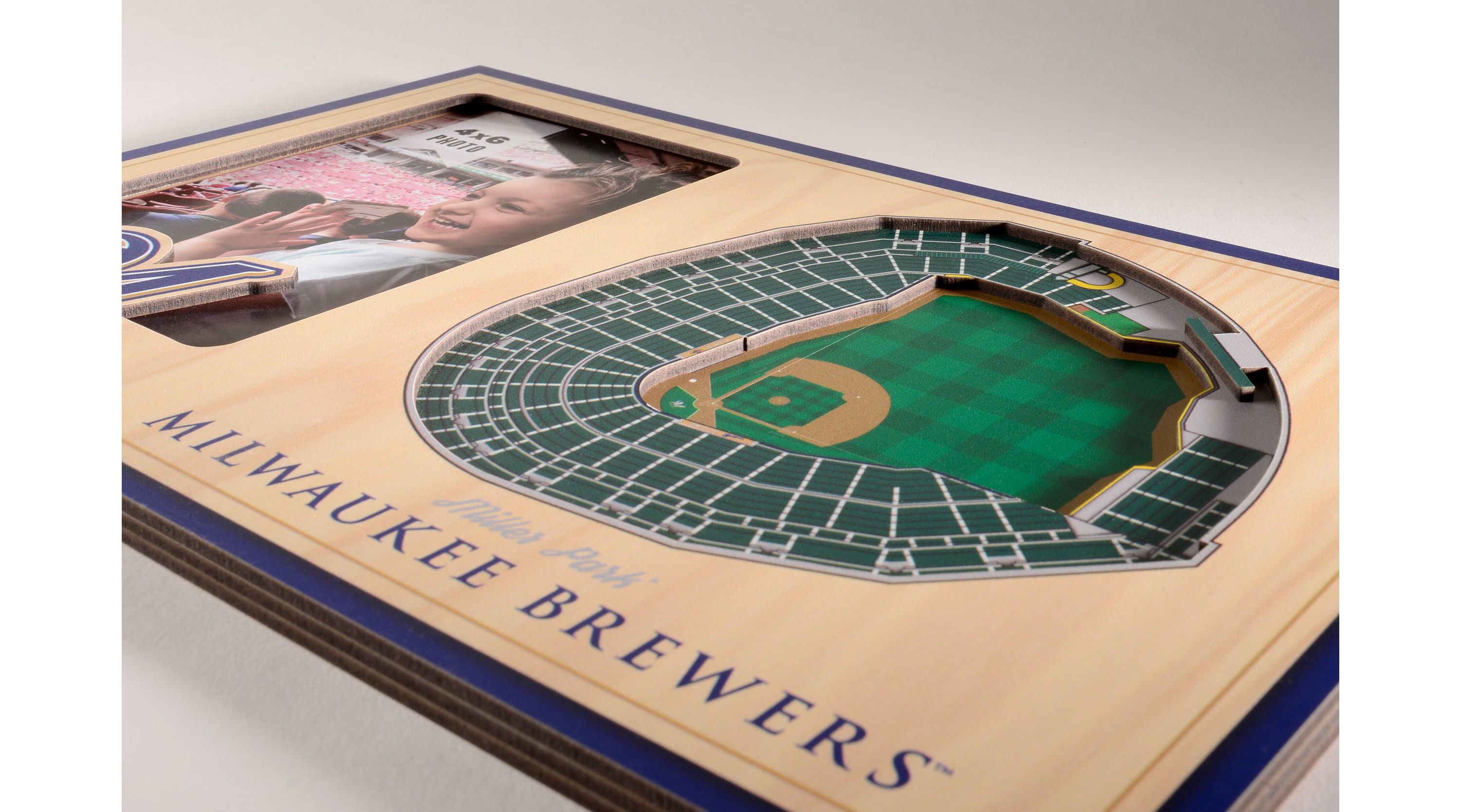 YouTheFan MLB Milwaukee Brewers 3D StadiumView Picture Frame - Miller Park
