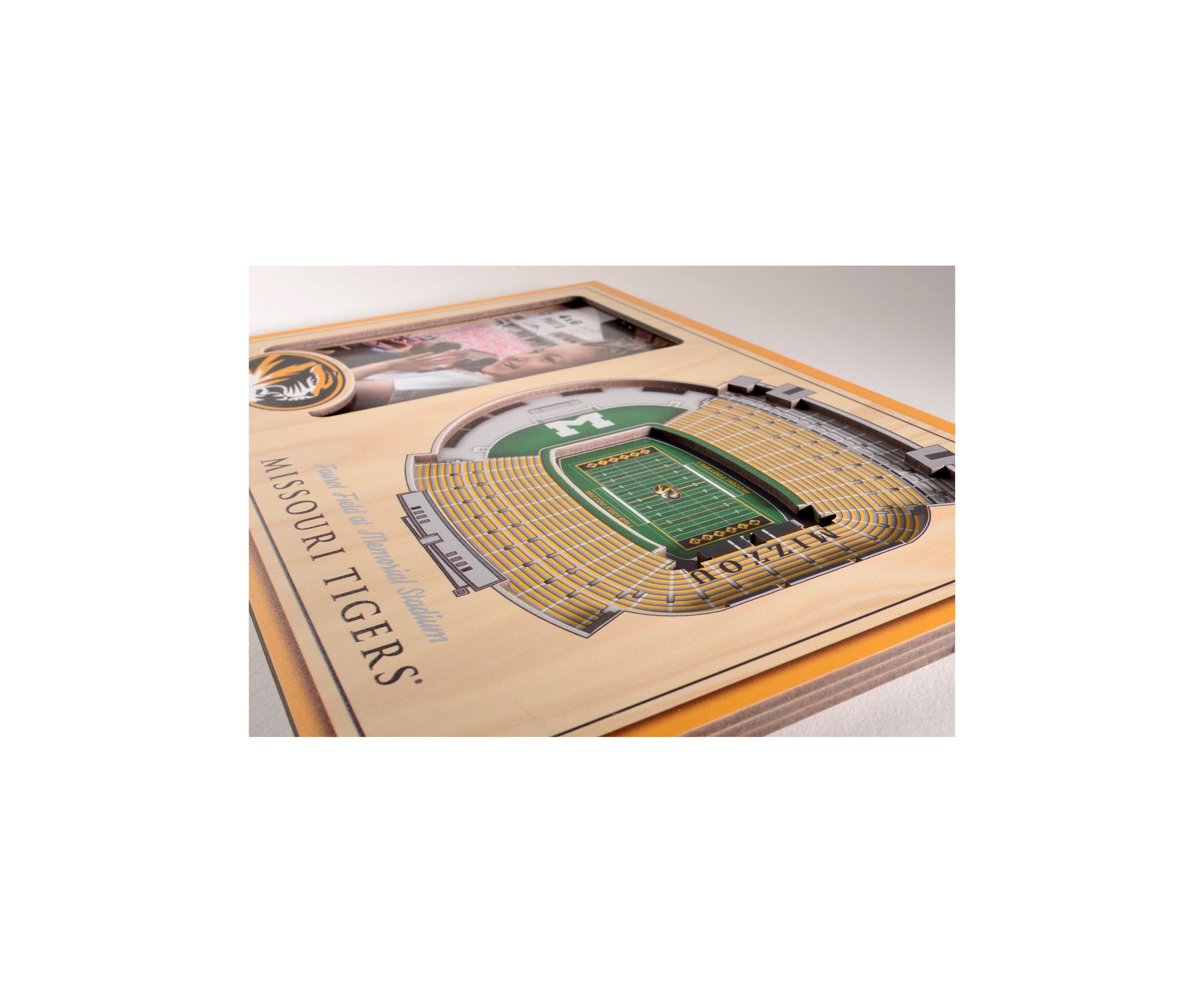 YouTheFan NCAA Missouri Tigers 3D StadiumView Picture Frame - Faurot Field at Memorial Stadium