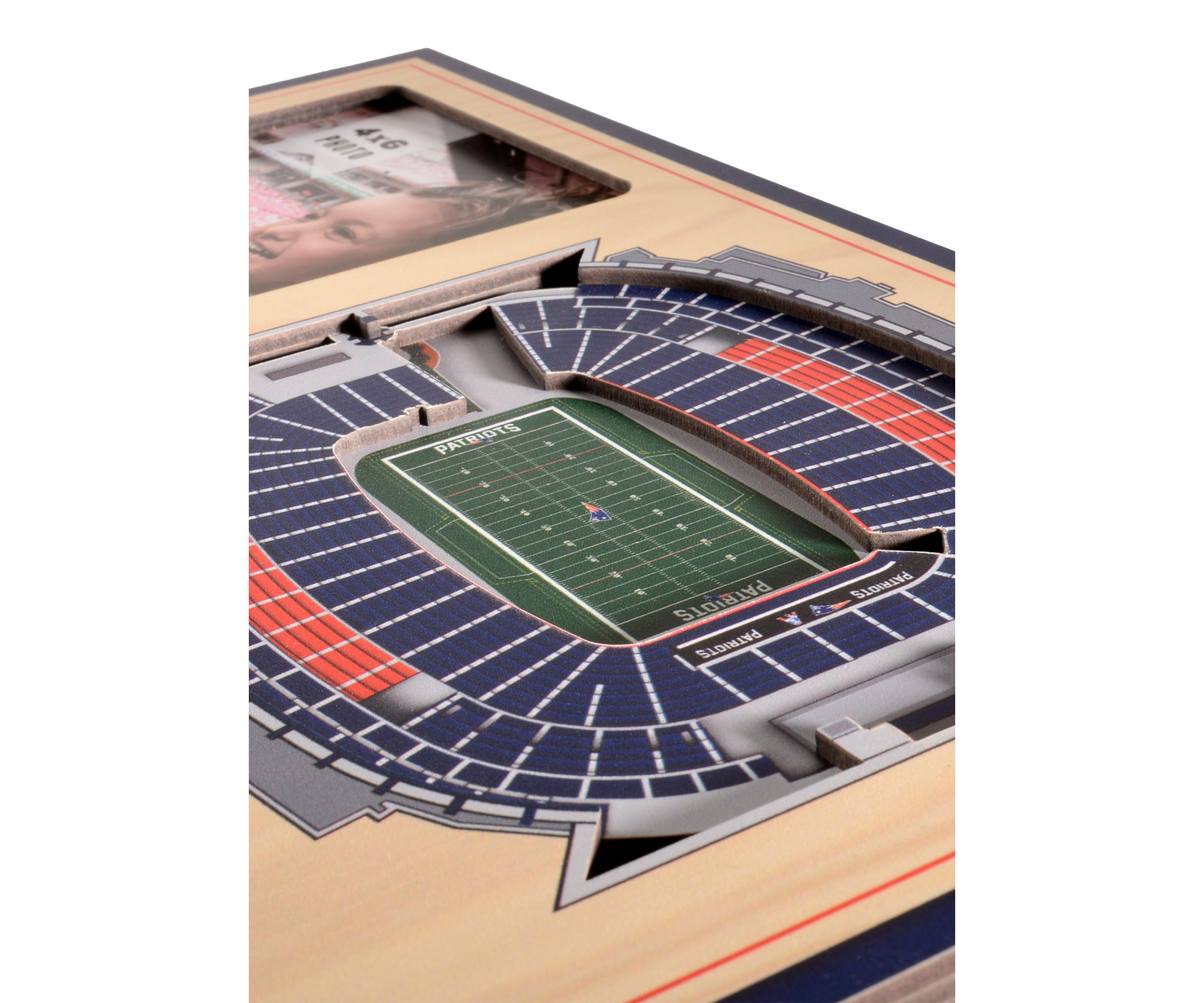 YouTheFan NFL New England Patriots 3D StadiumView Picture Frame - Gillette Stadium