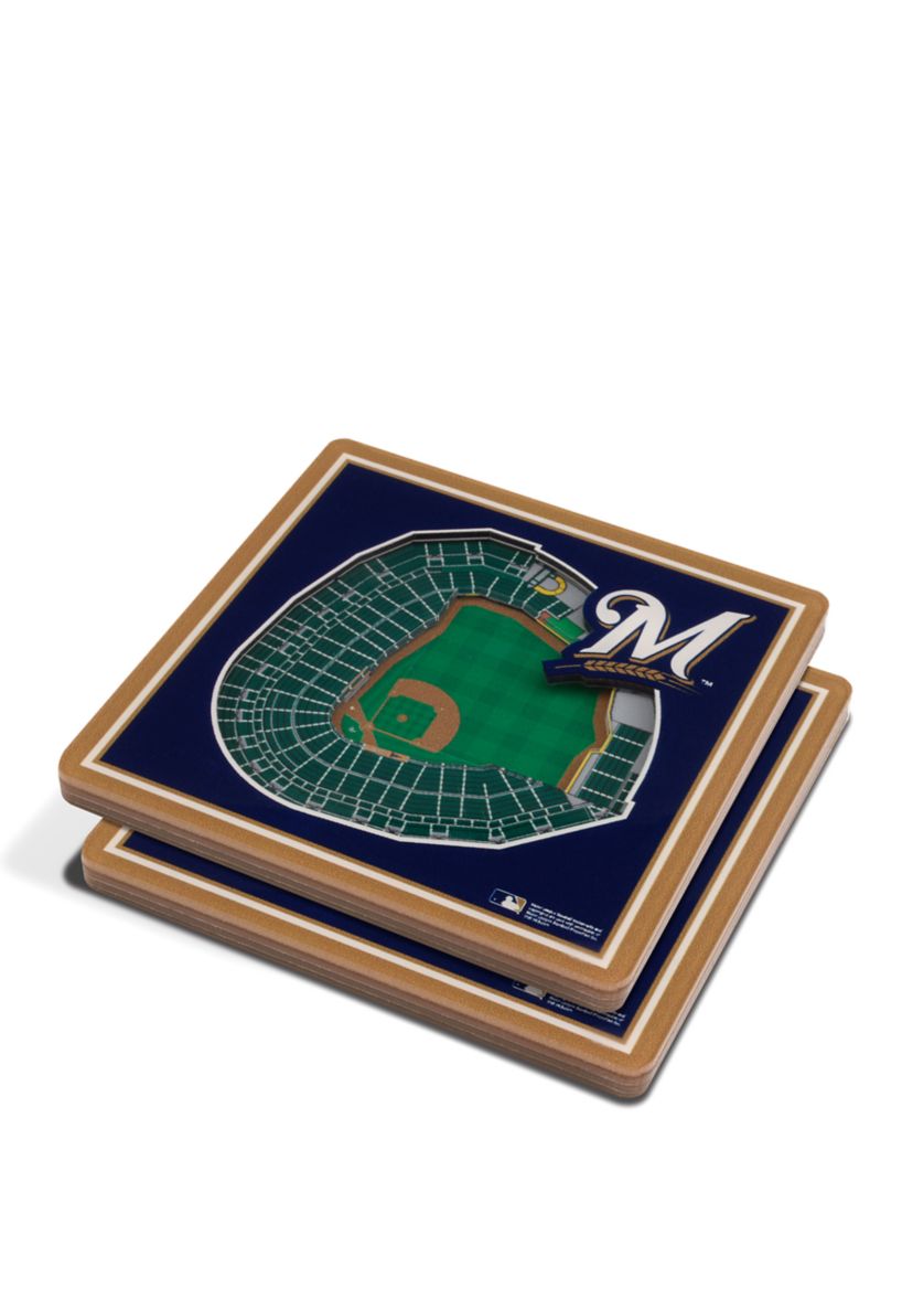 YouTheFan MLB Milwaukee Brewers 3D StadiumView Coasters - Miller Park