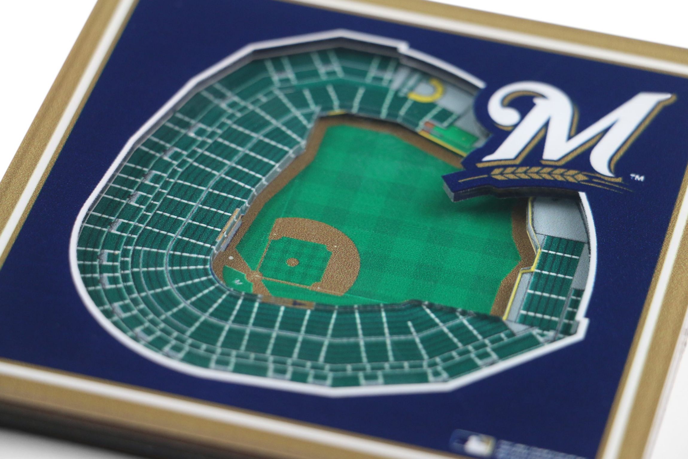 YouTheFan MLB Milwaukee Brewers 3D StadiumView Coasters - Miller Park